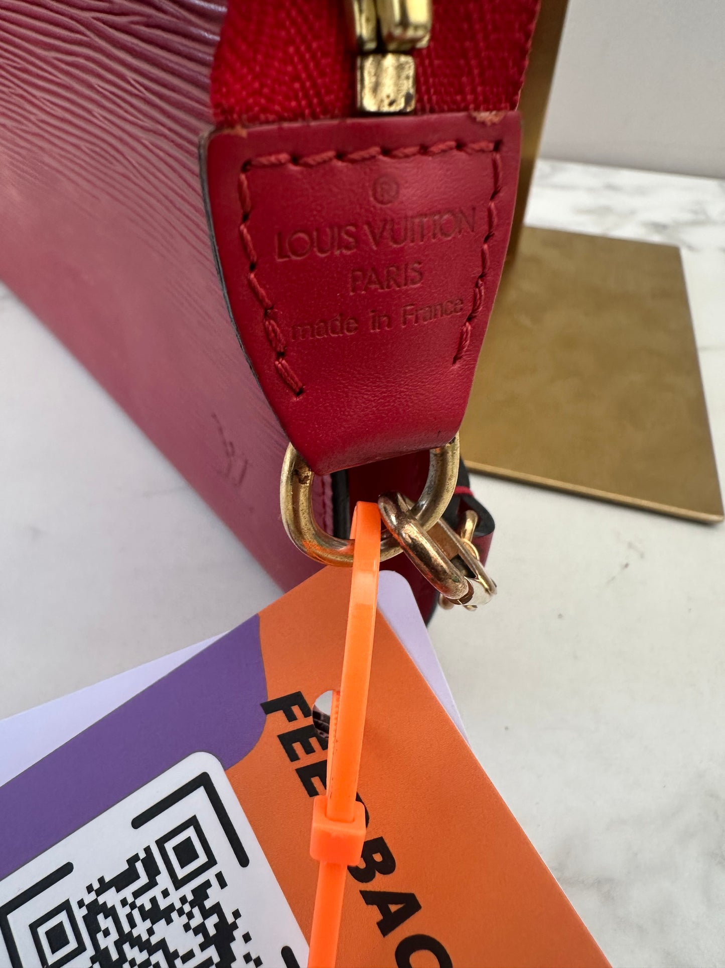 Louis Vuitton Pochette Red Epi