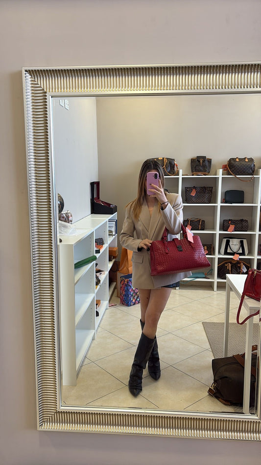 Bottega Veneta Red Intrecciato Roma