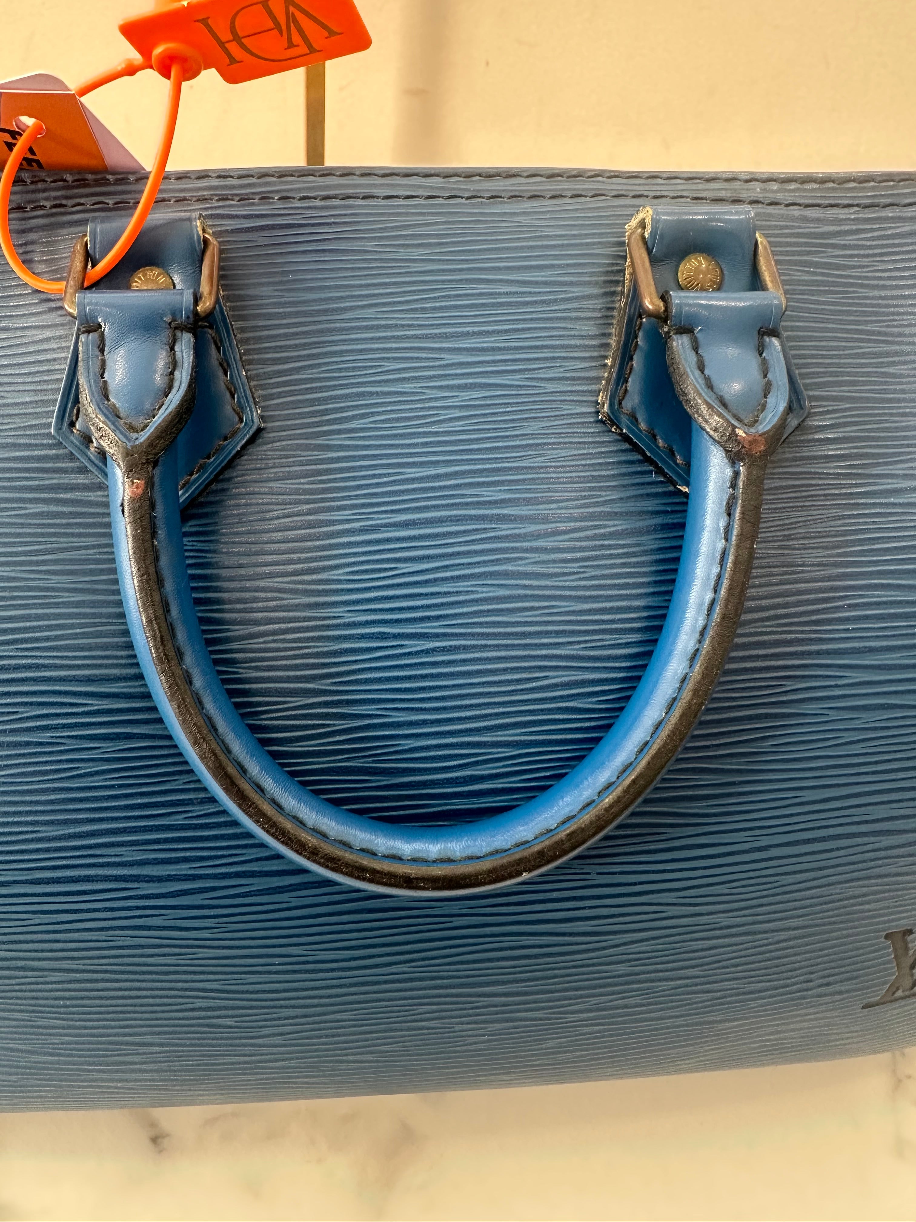 Louis Vuitton Speedy 25 Epi Blue
