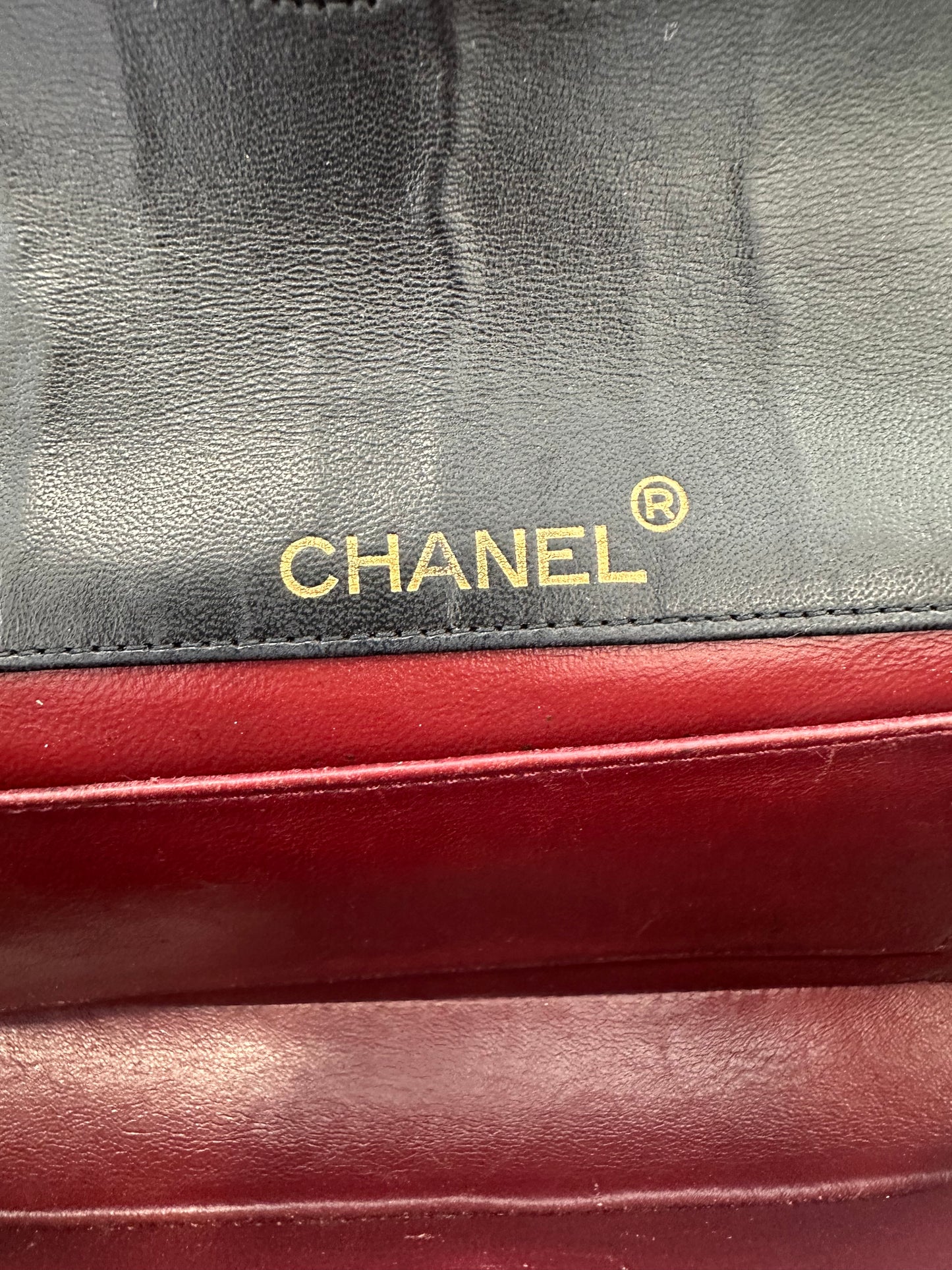 Chanel Black Lambskin Single Chain