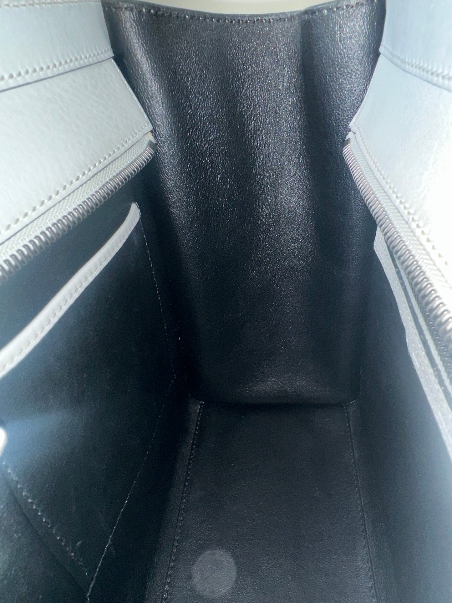Celine White Leather Micro
