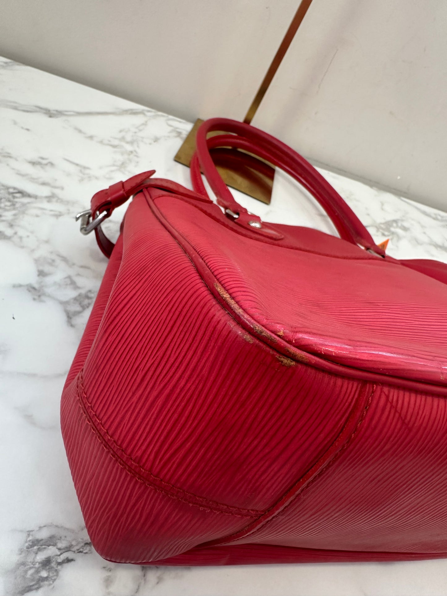 Louis Vuitton Red Epi Passy GM
