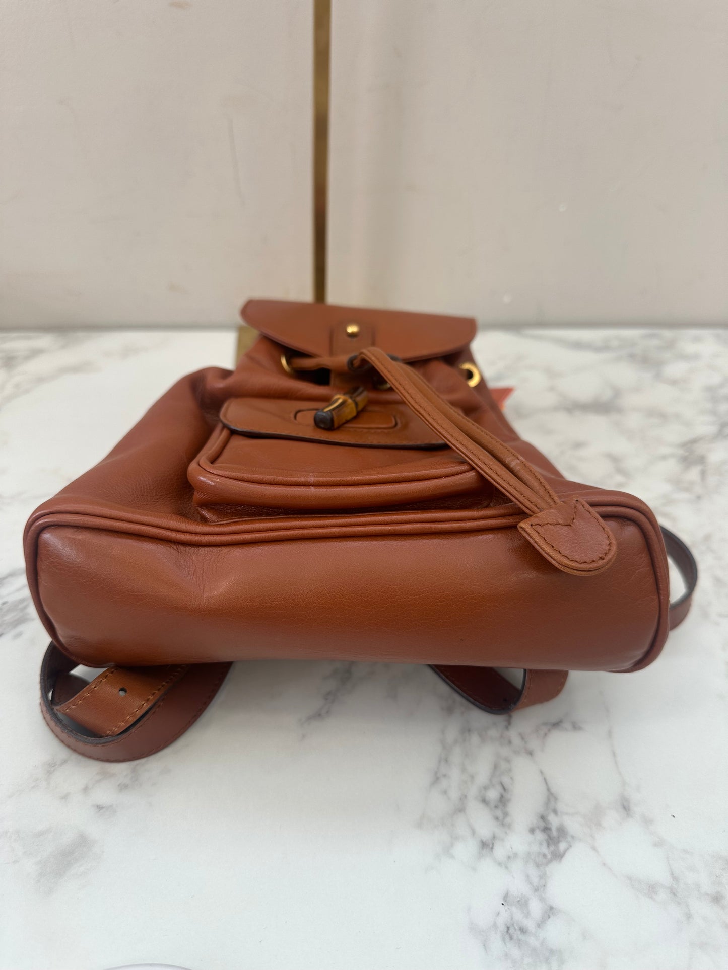 Gucci Brown Bamboo Backpack
