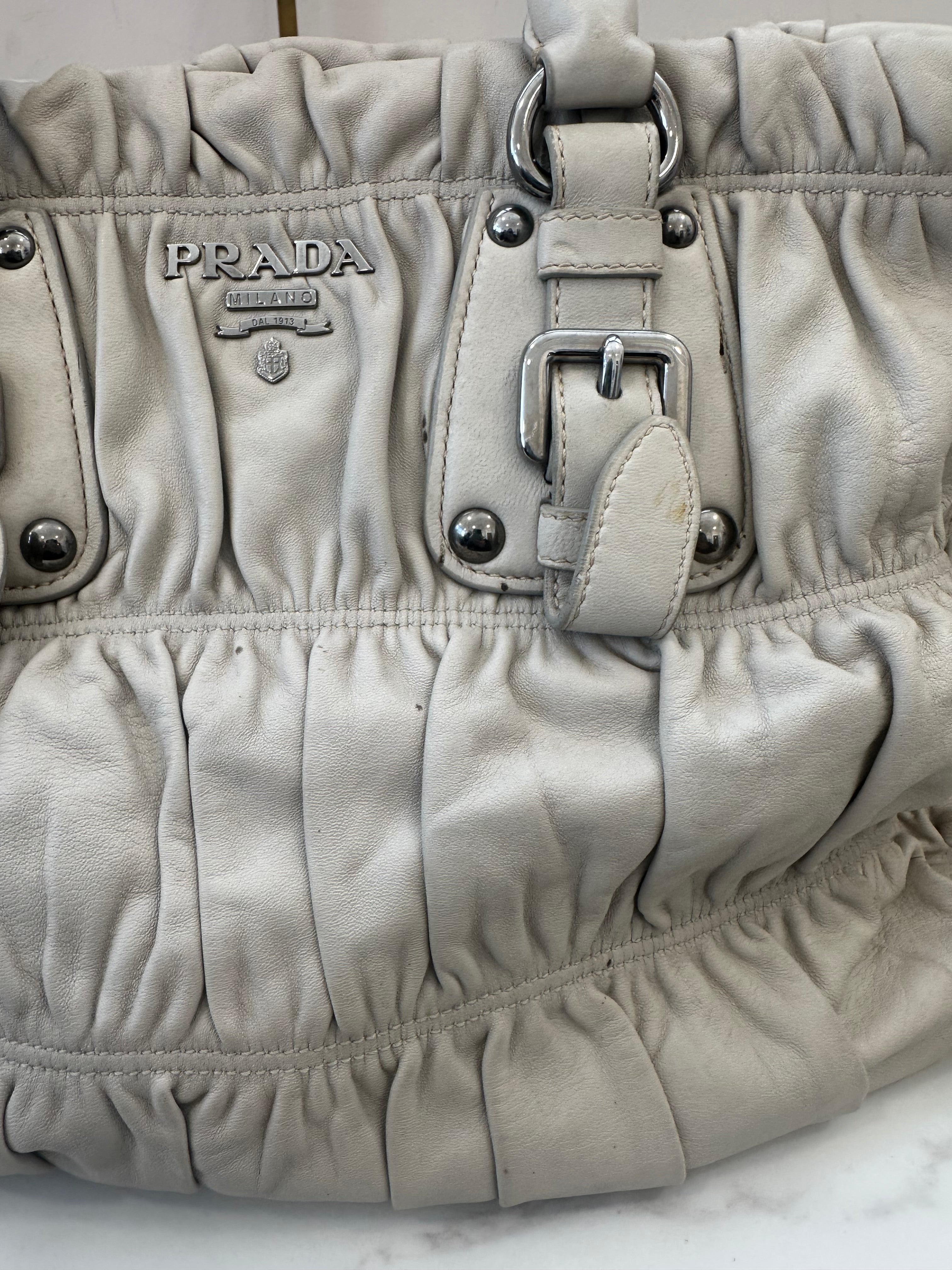 Prada Gaufre Beige Strap