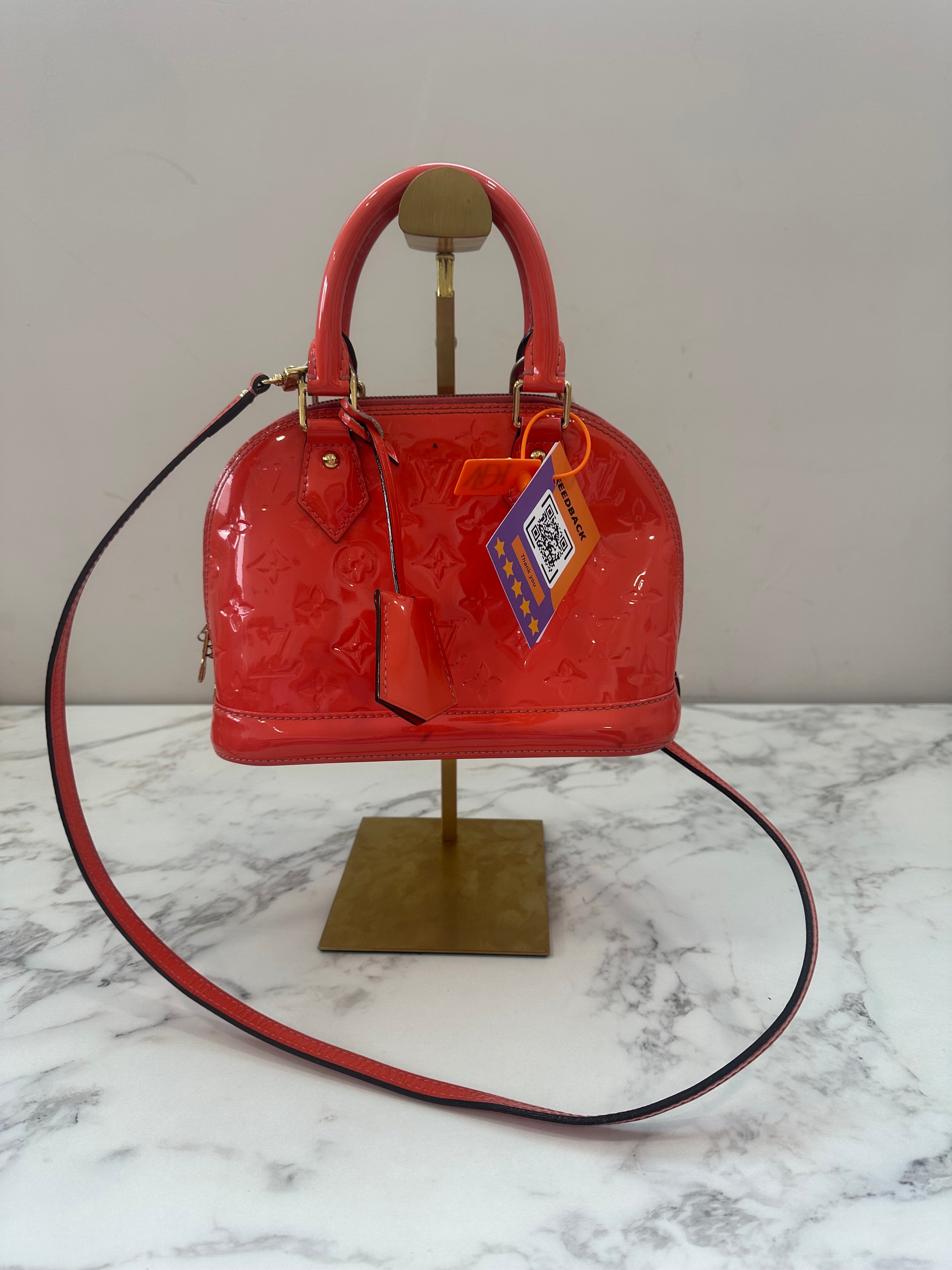 Louis Vuitton Alma BB Vernis Orange