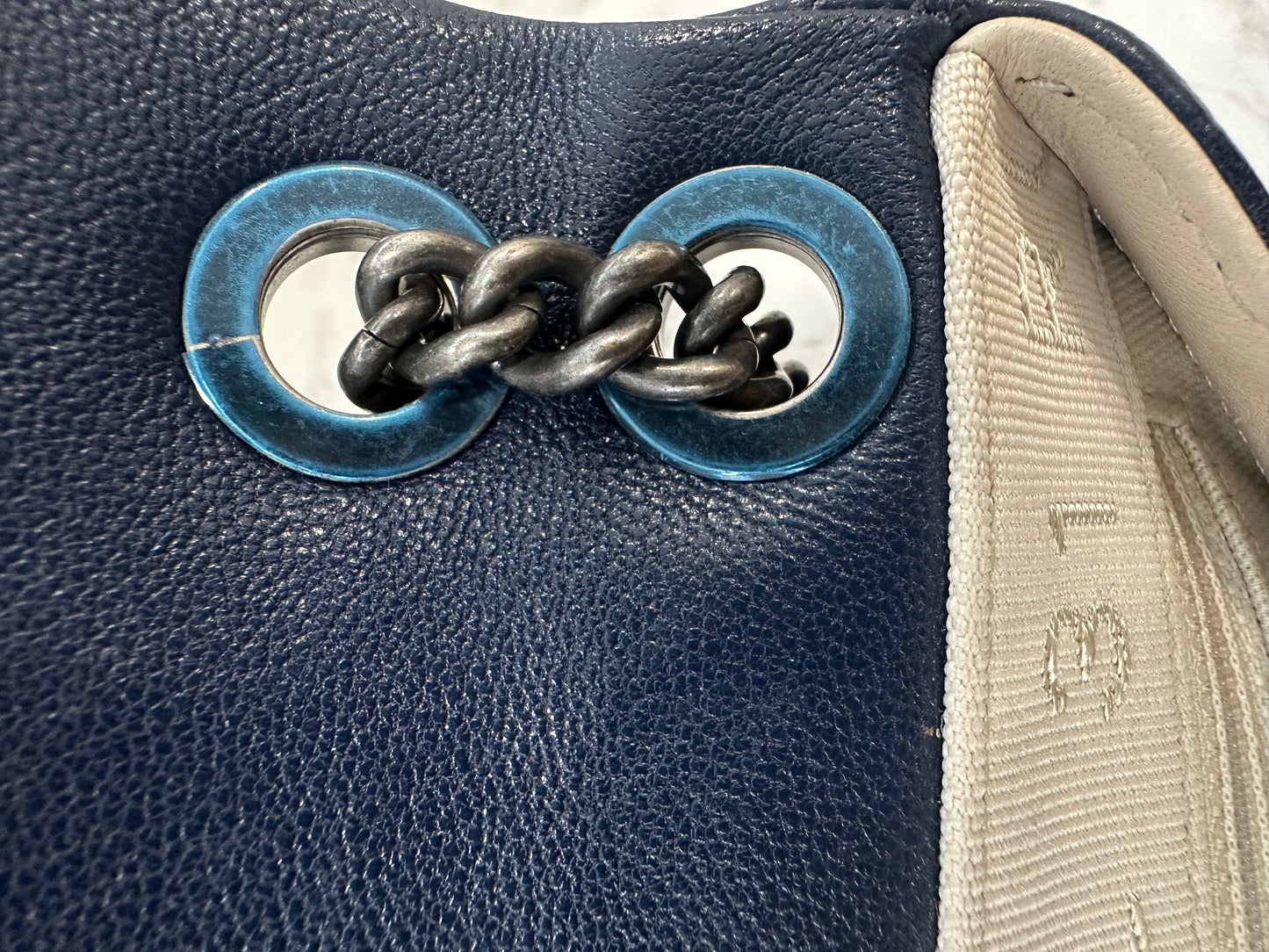 Chanel Blue Double Chain