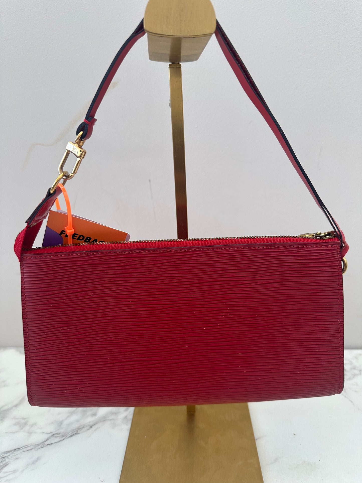 Louis Vuitton Pochette Red Epi