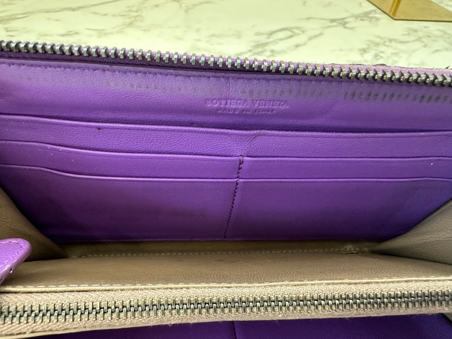Bottega Veneta Purple Wallet