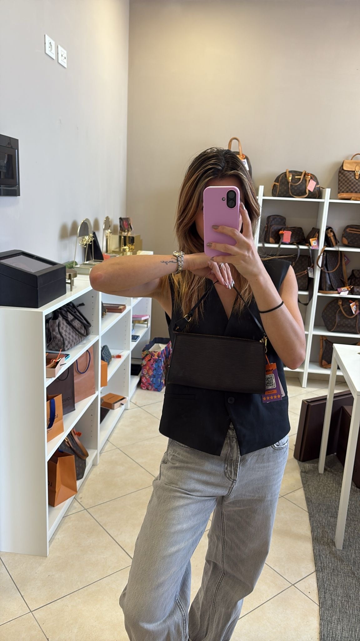 Louis Vuitton Pochette Epi Black