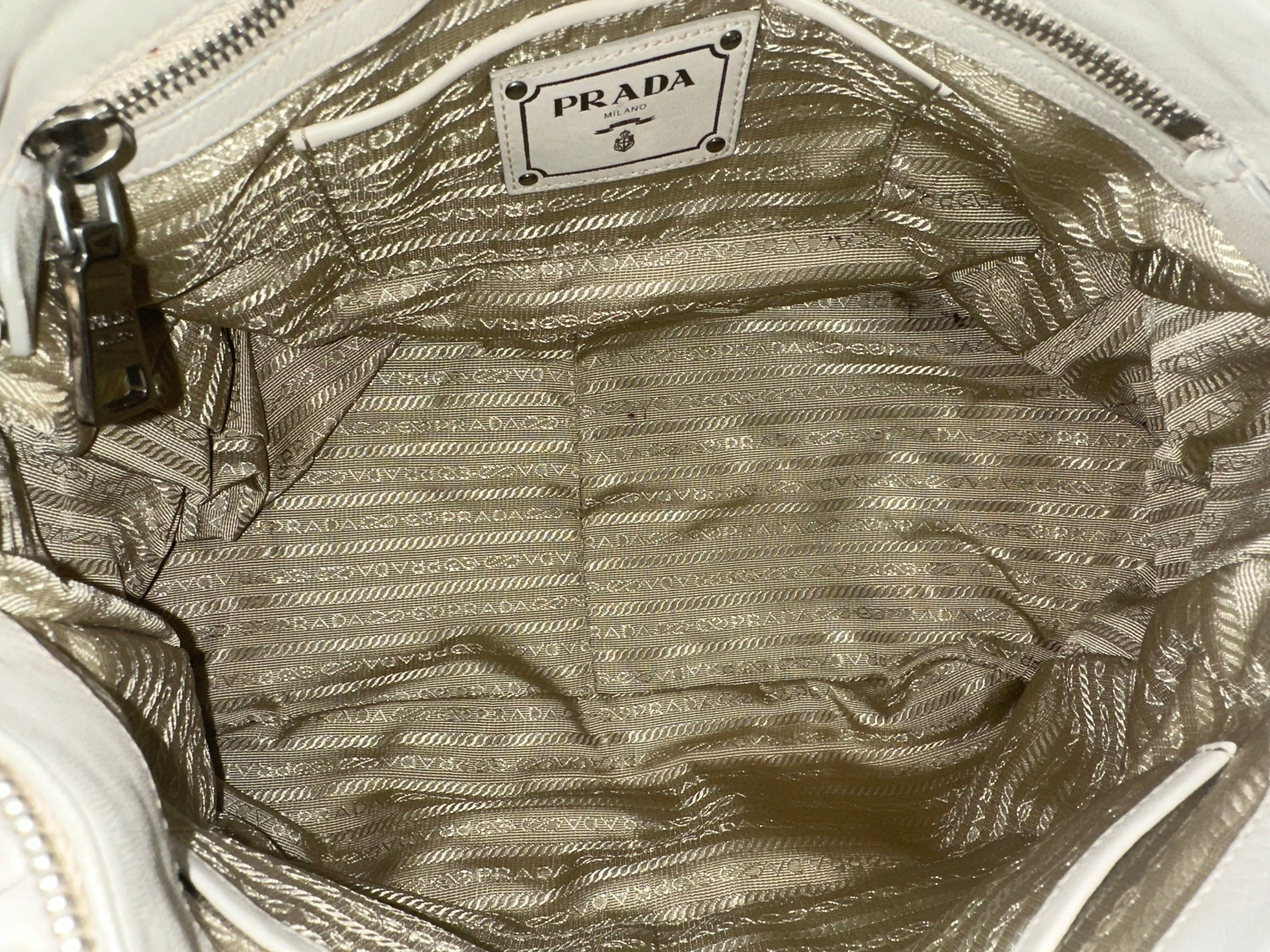 Prada Gaufre Beige Strap