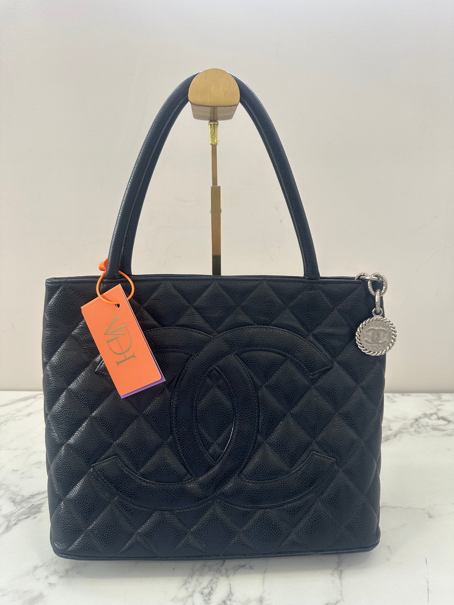 Chanel Black Calfskin Medallion