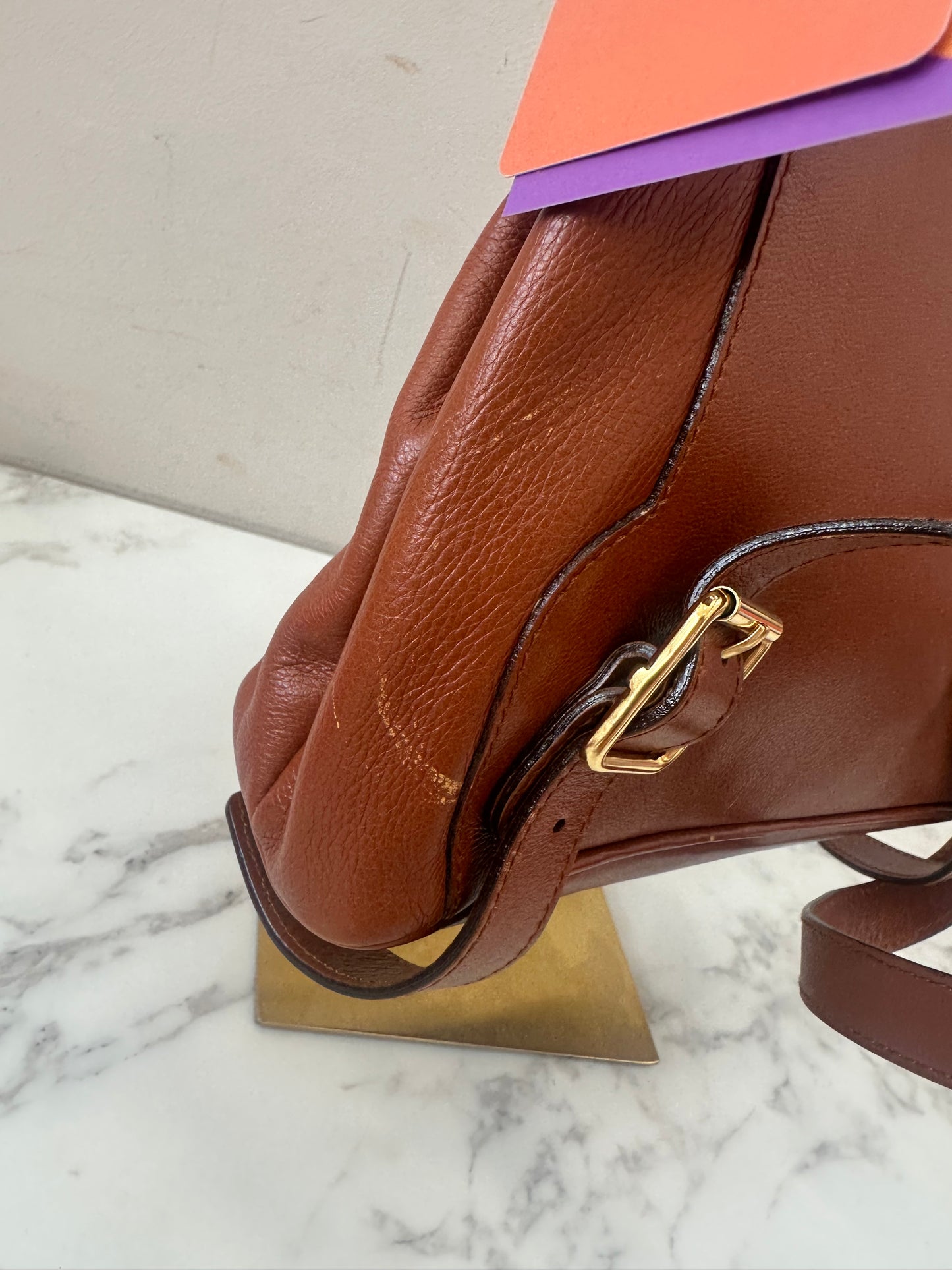 Gucci Brown Bamboo Backpack