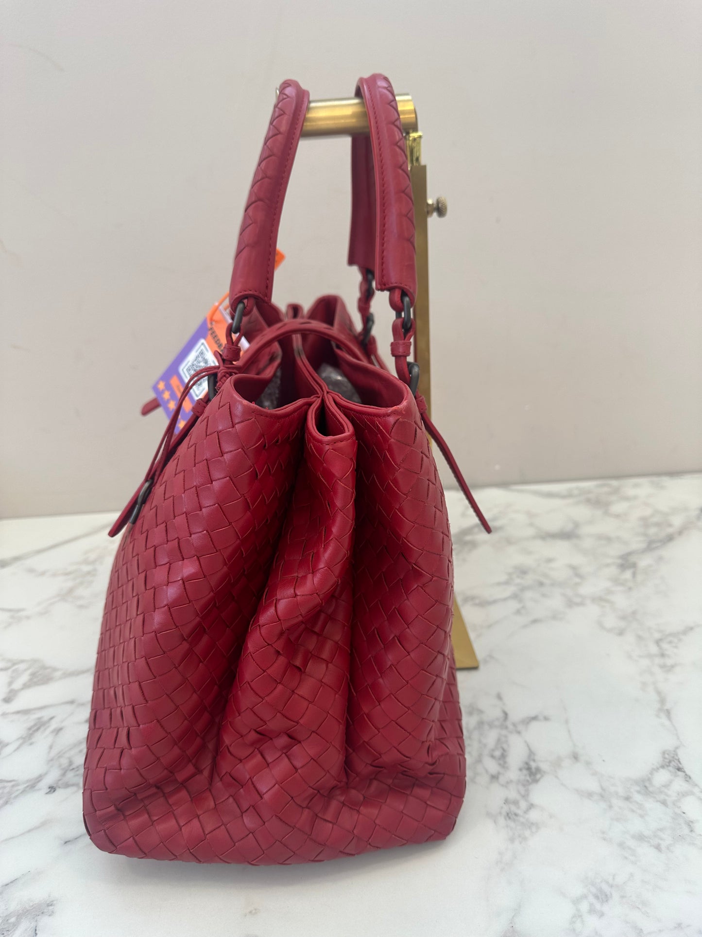 Bottega Veneta Red Intrecciato Roma