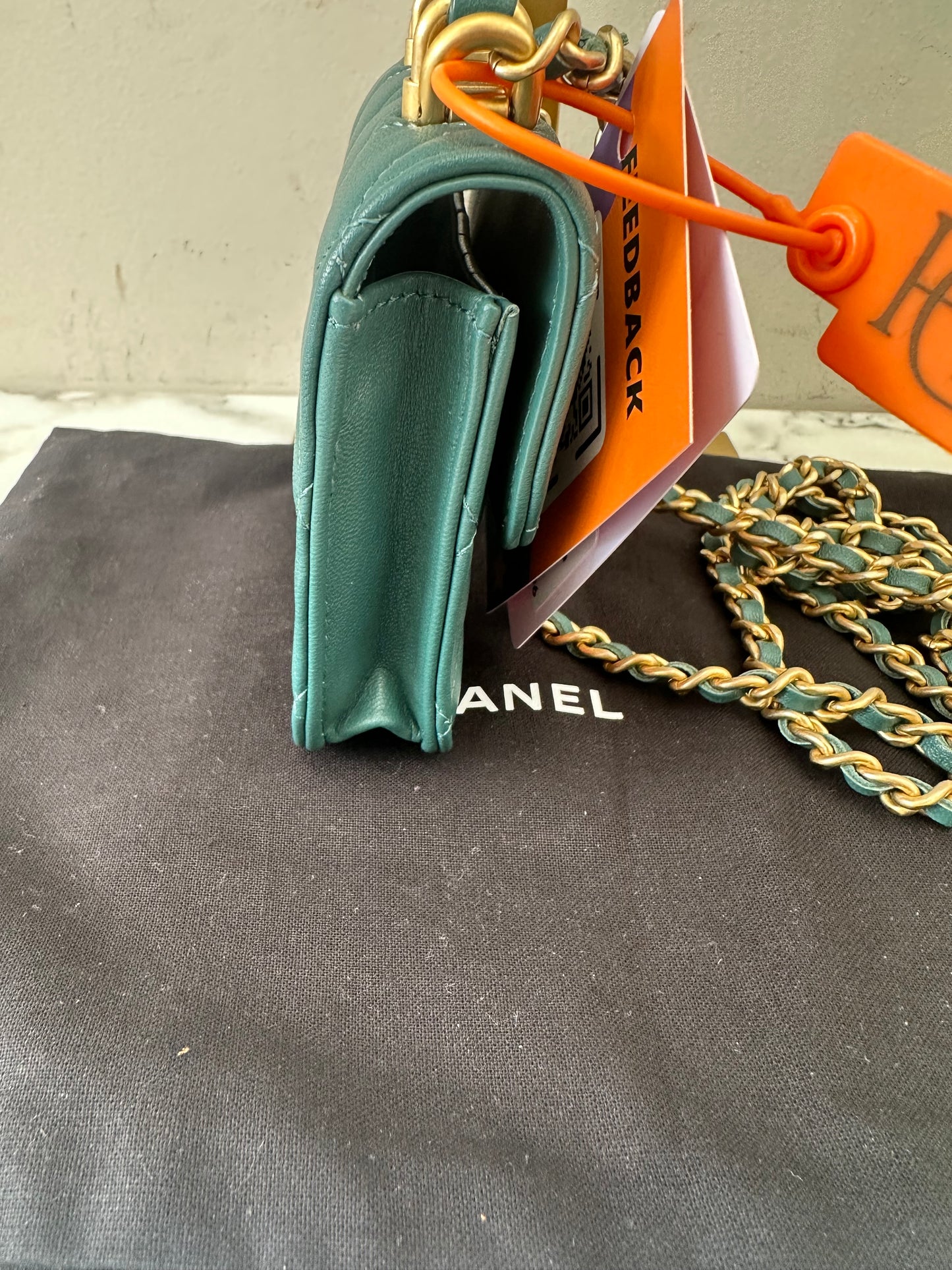 Chanel Green Lambskin