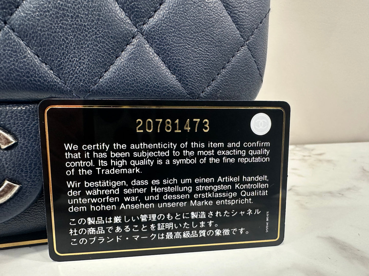 Chanel Blue Double Chain