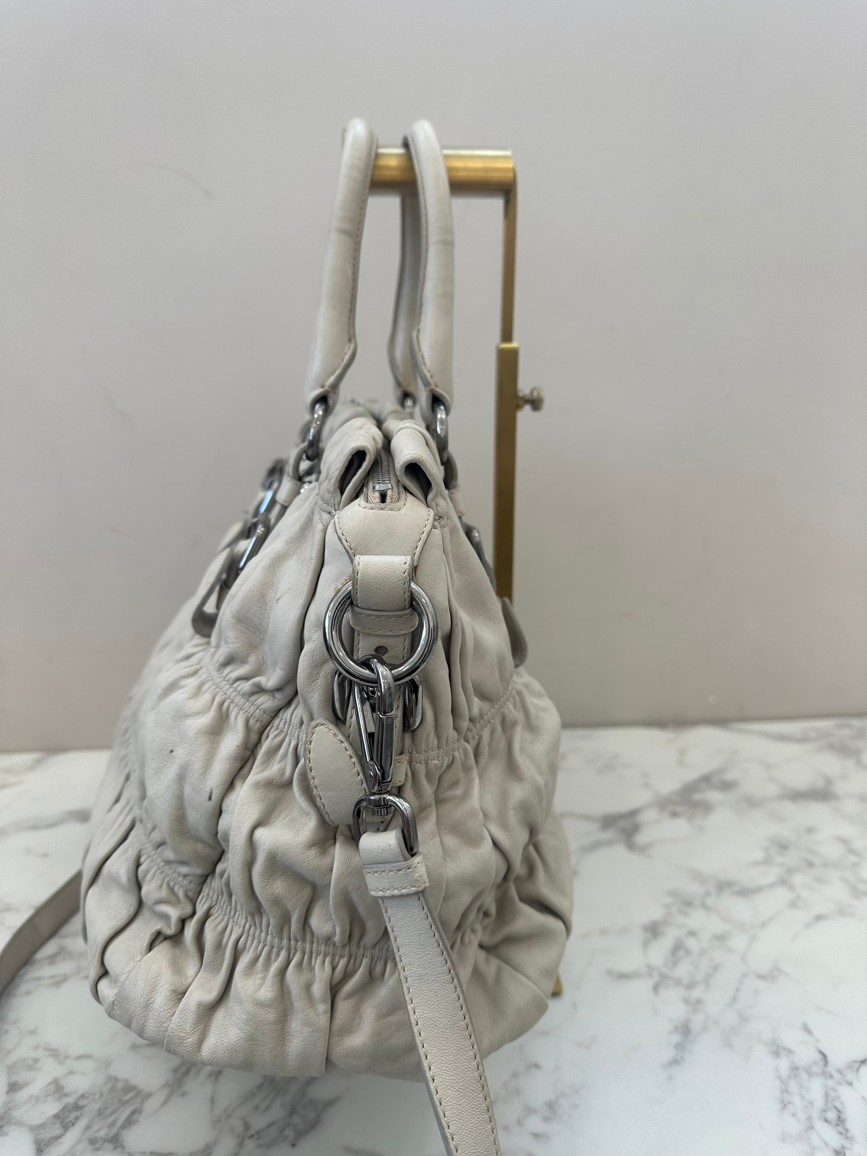 Prada Gaufre Beige Strap