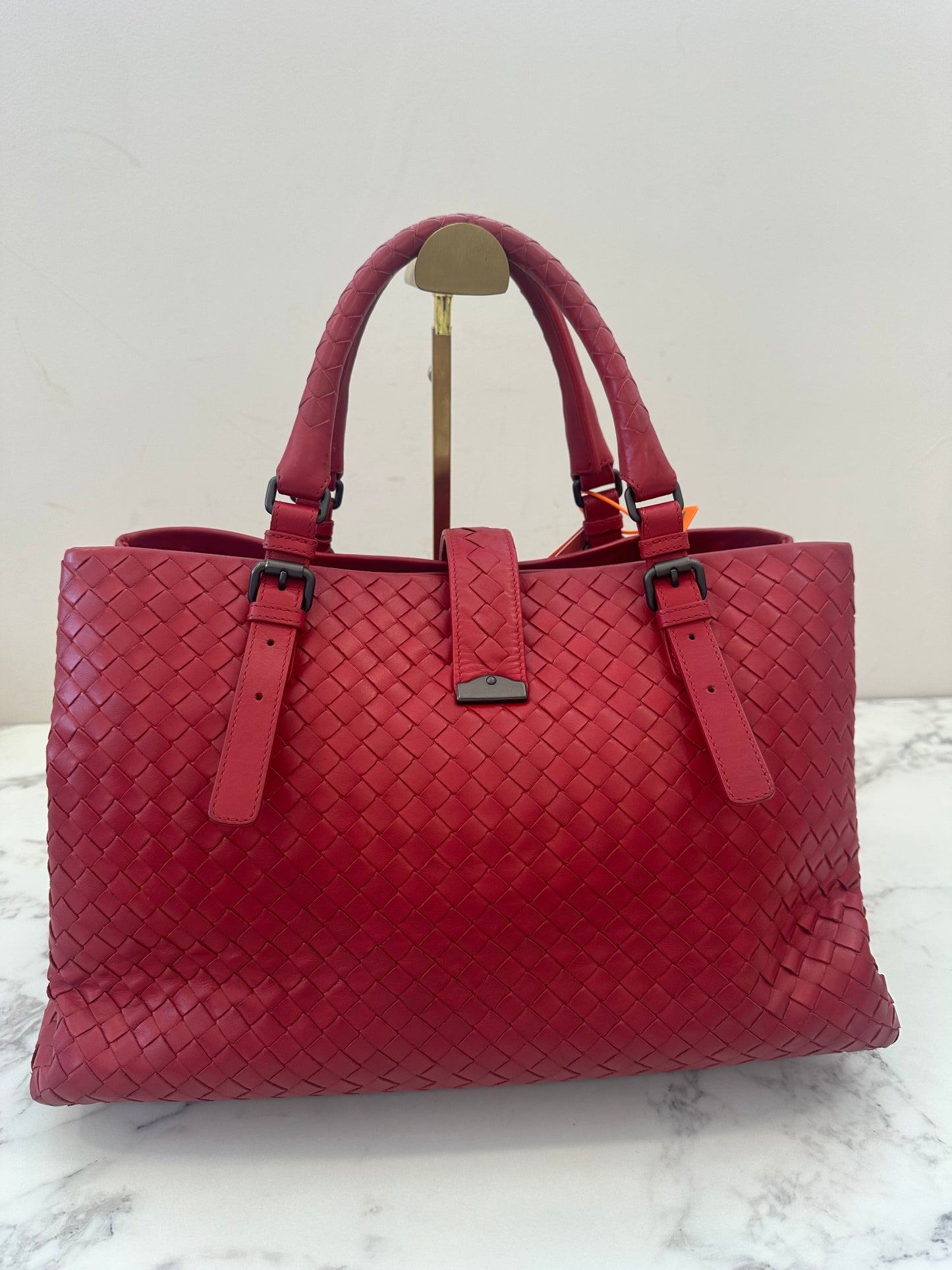 Bottega Veneta Red Intrecciato Roma