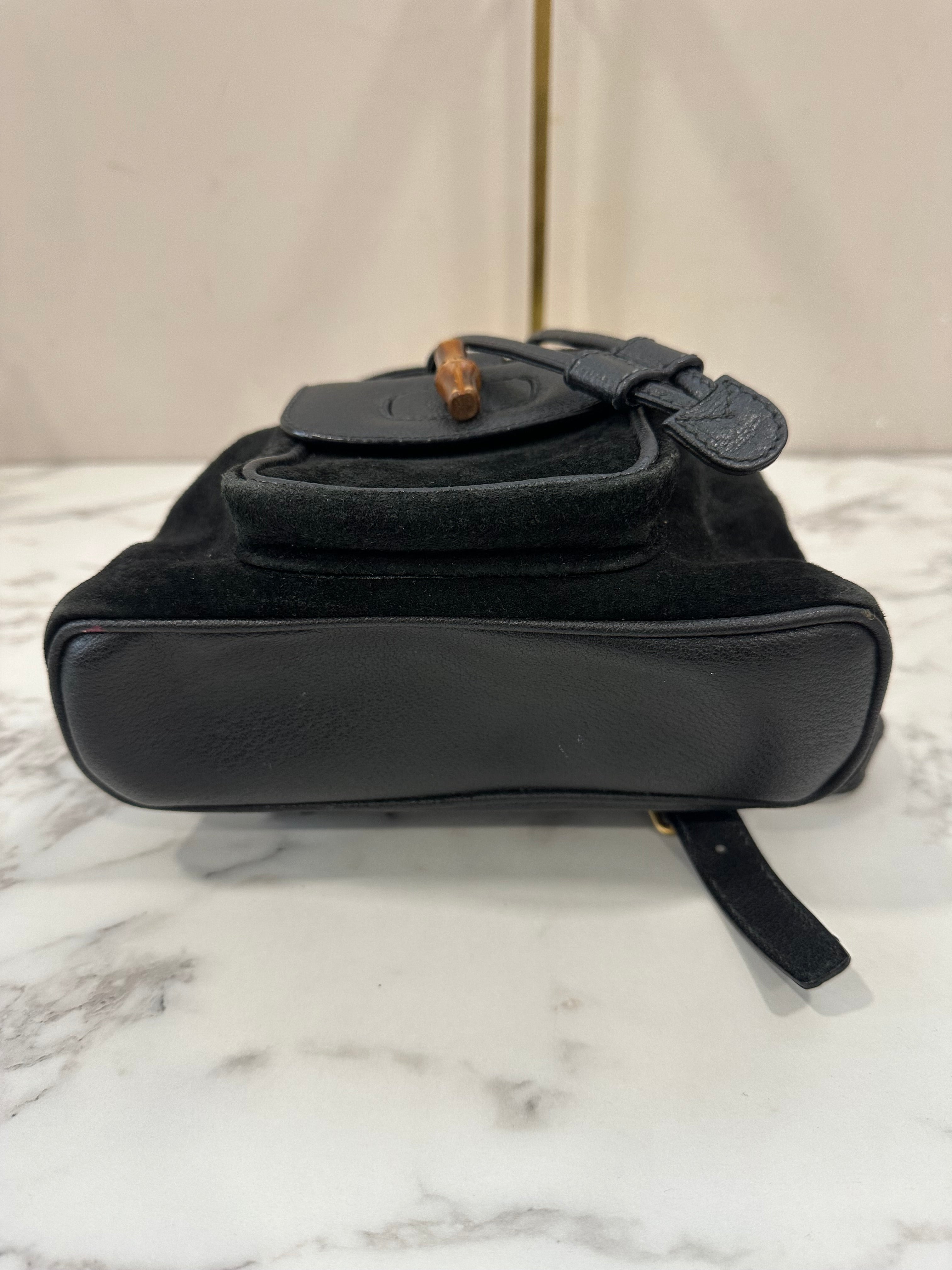 Gucci Black Suede Backpack