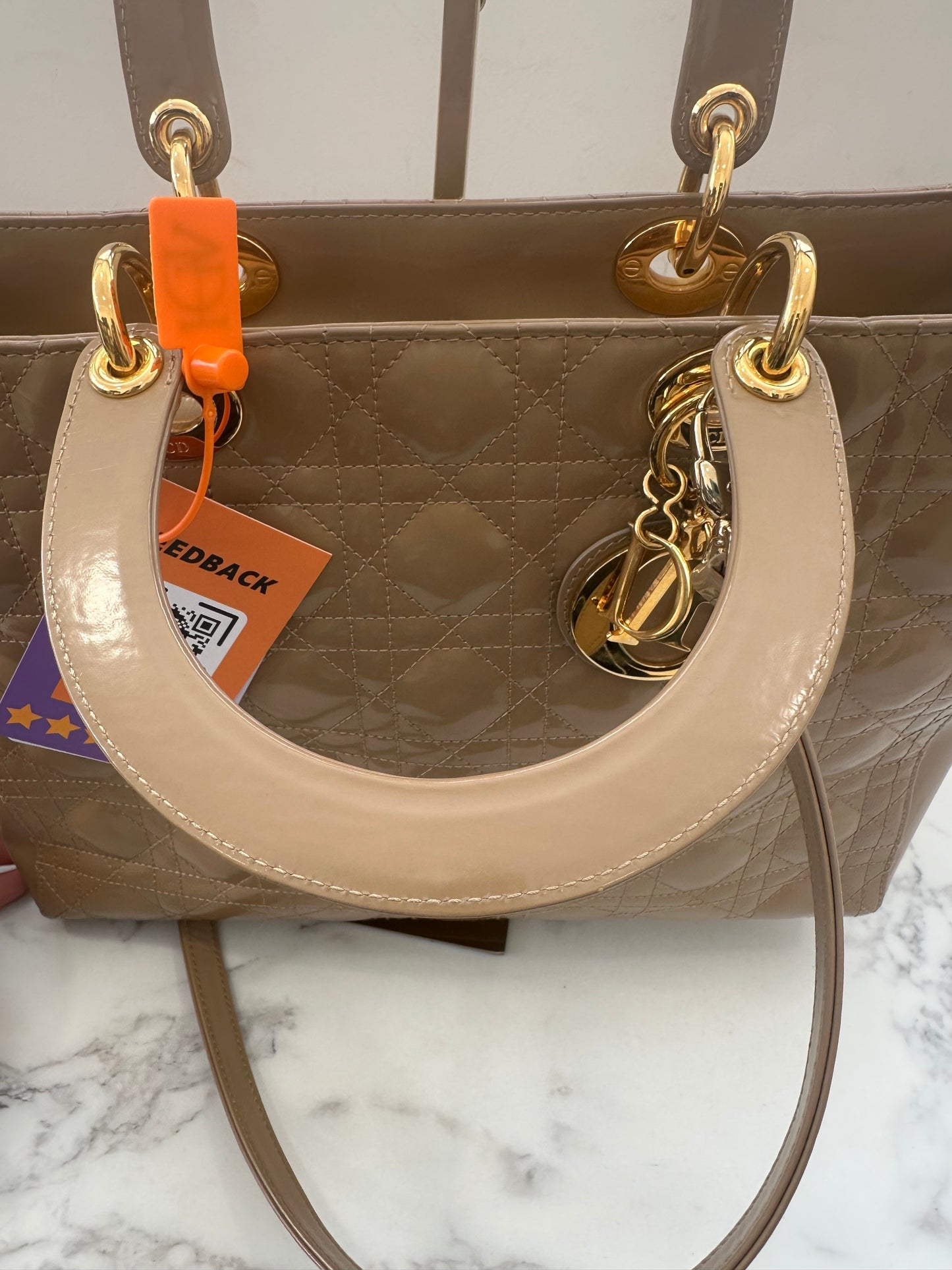 Christian Dior Beige Leather Lady