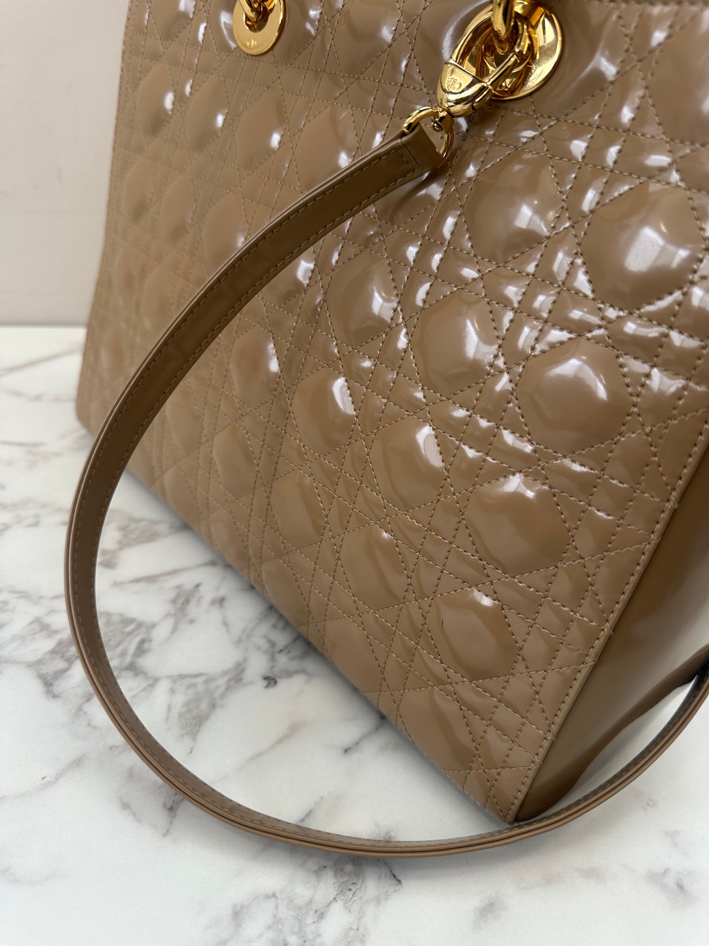 Christian Dior Beige Leather Lady