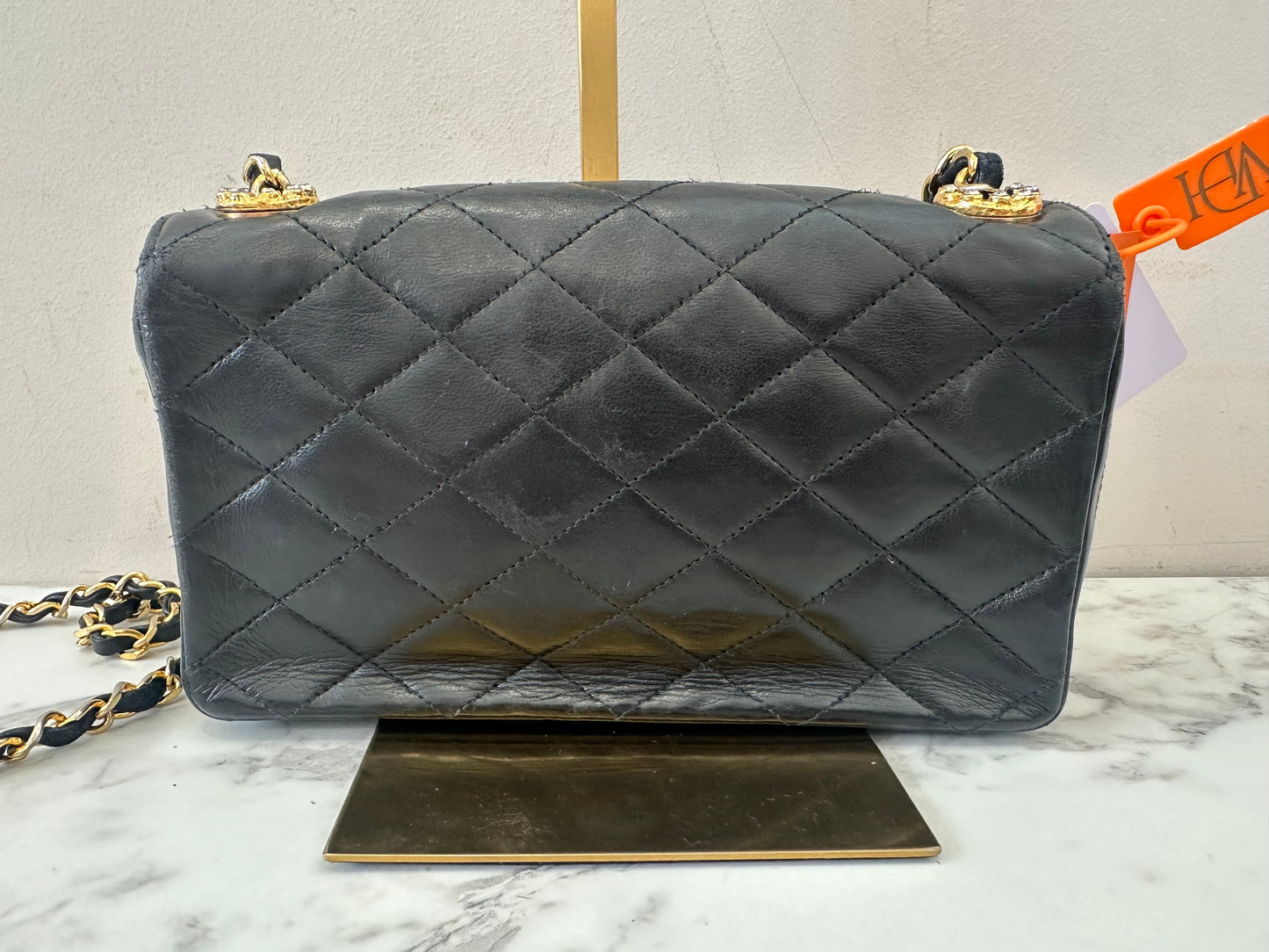 Chanel Black Lambskin Single Chain