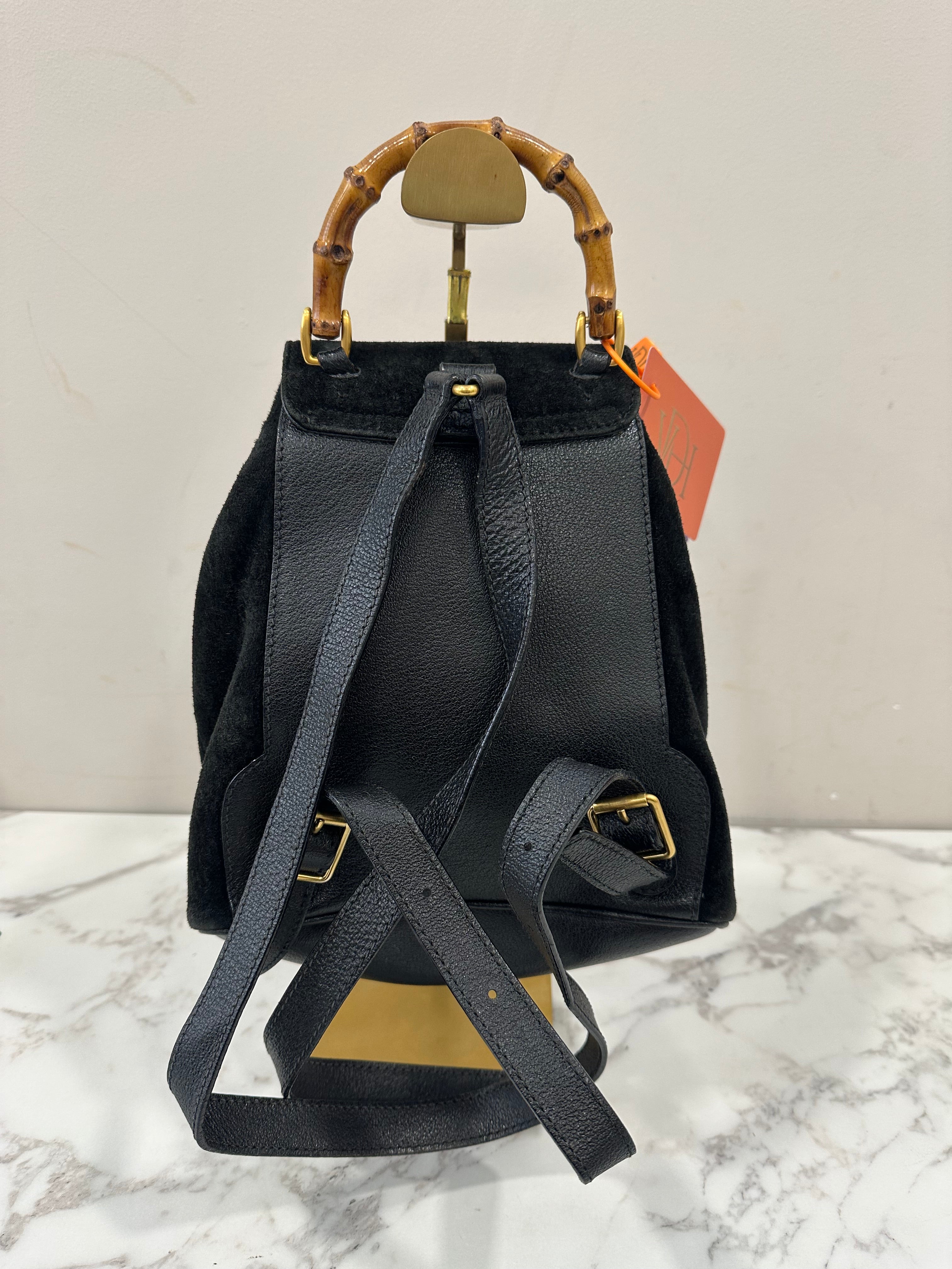 Gucci Black Suede Backpack
