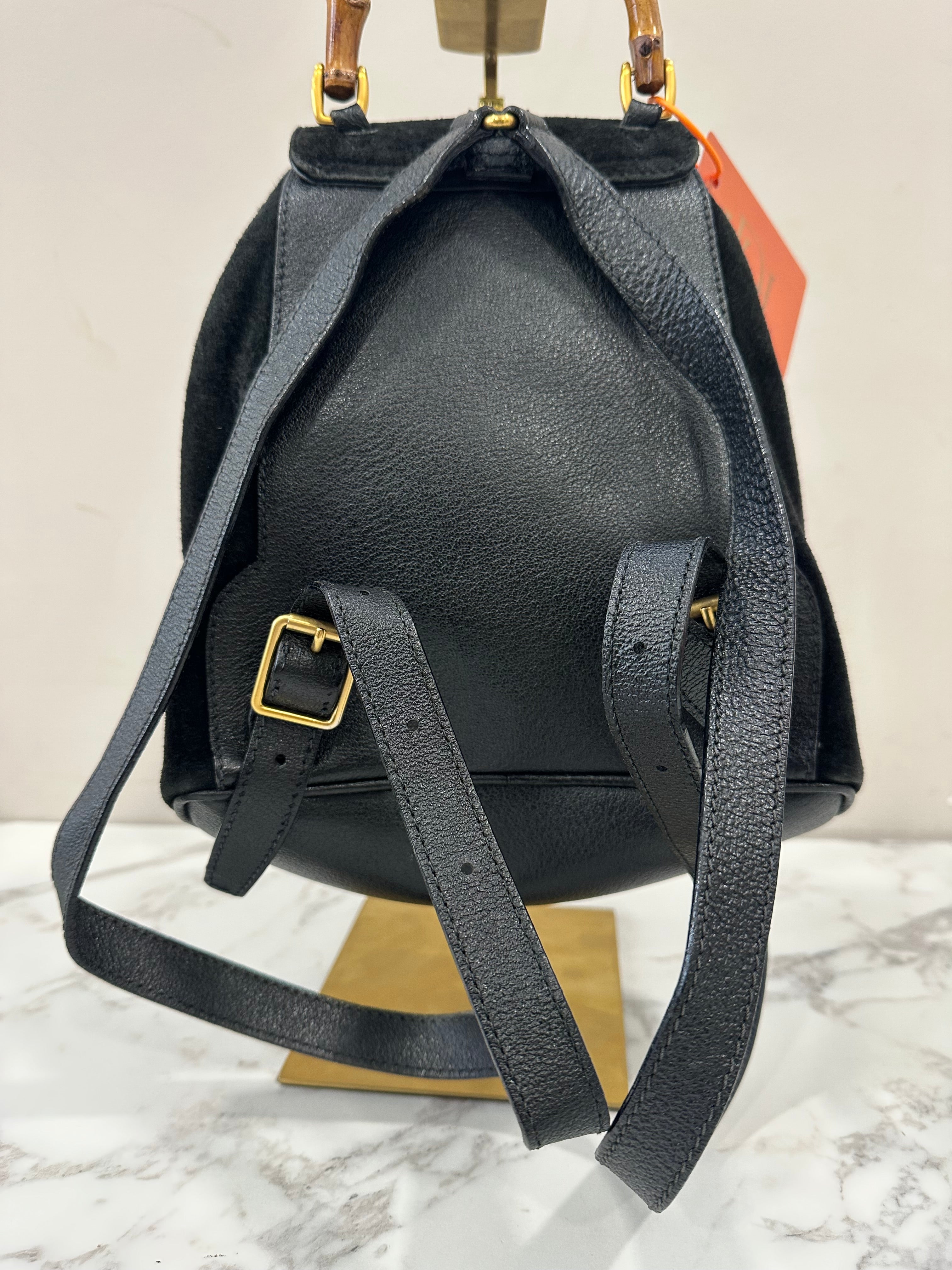 Gucci Black Suede Backpack