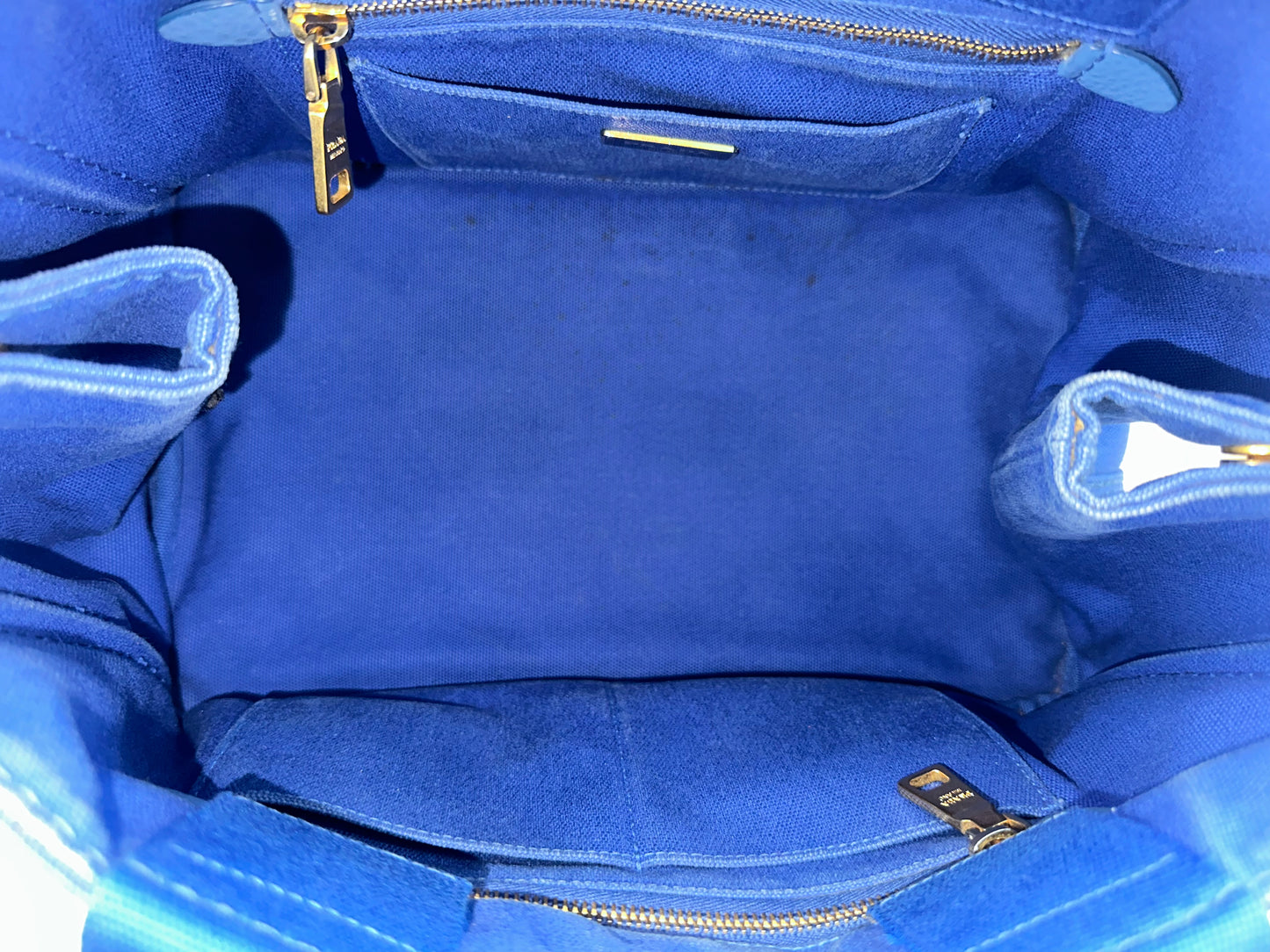 Prada Blue Canapa
