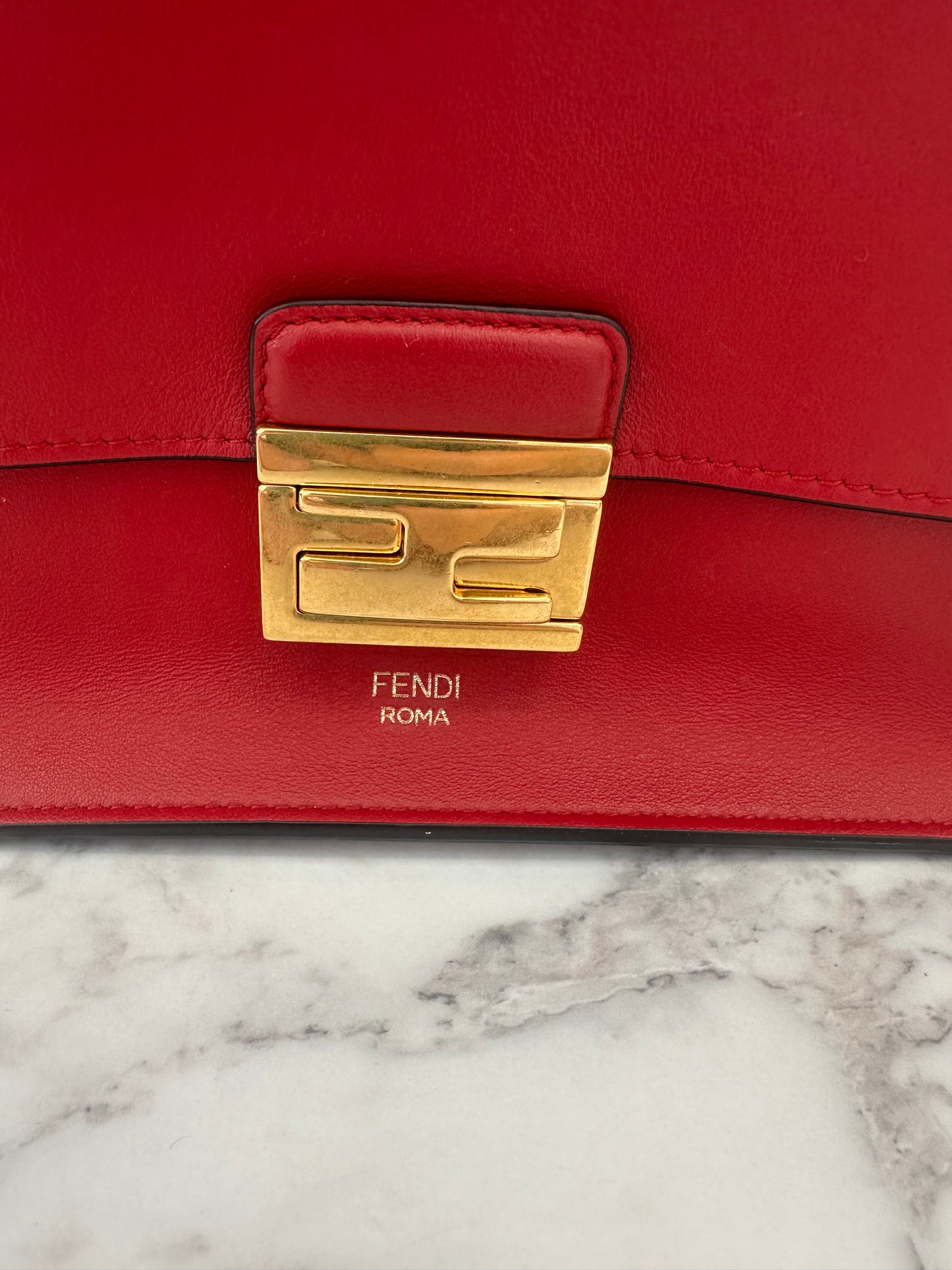 Fendi red 2way Bag