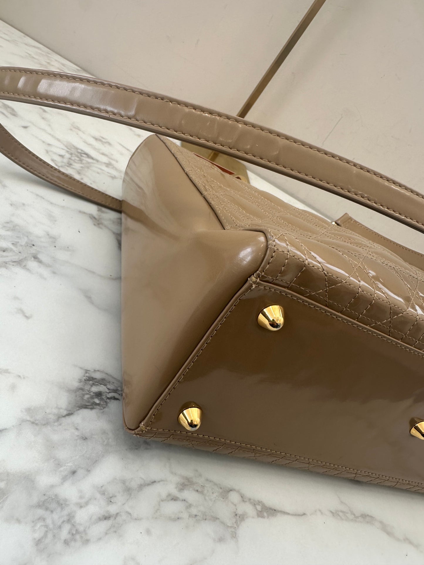Christian Dior Beige Leather Lady