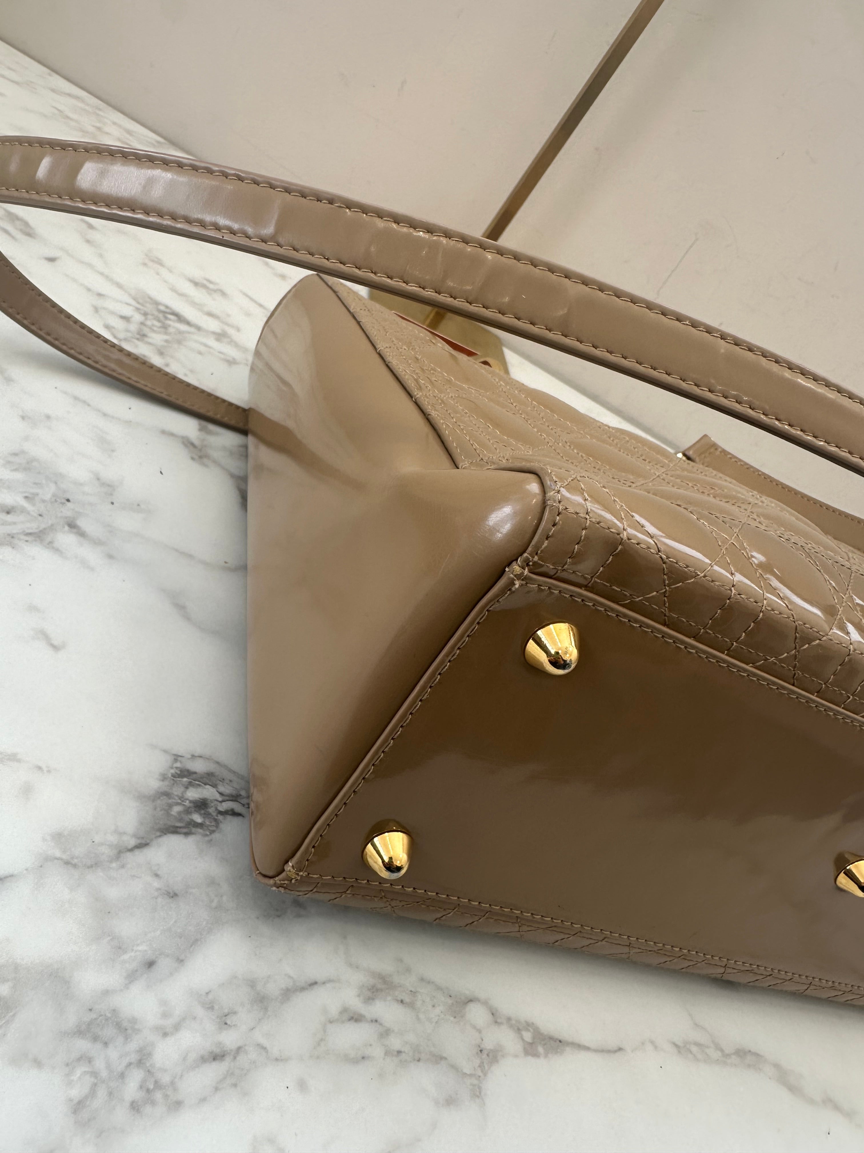 Christian Dior Beige Leather Lady