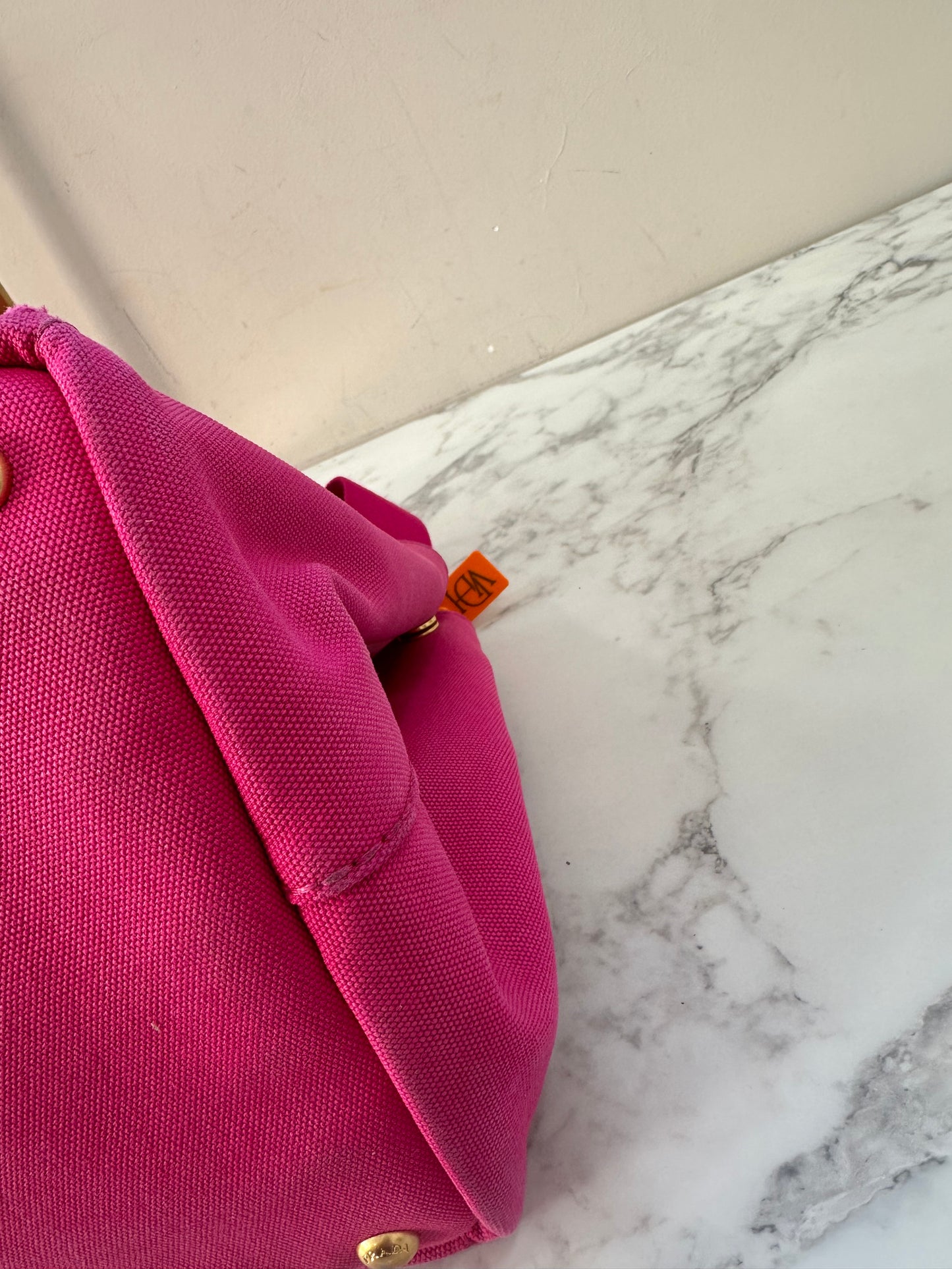 Prada Pink Denim Canapa