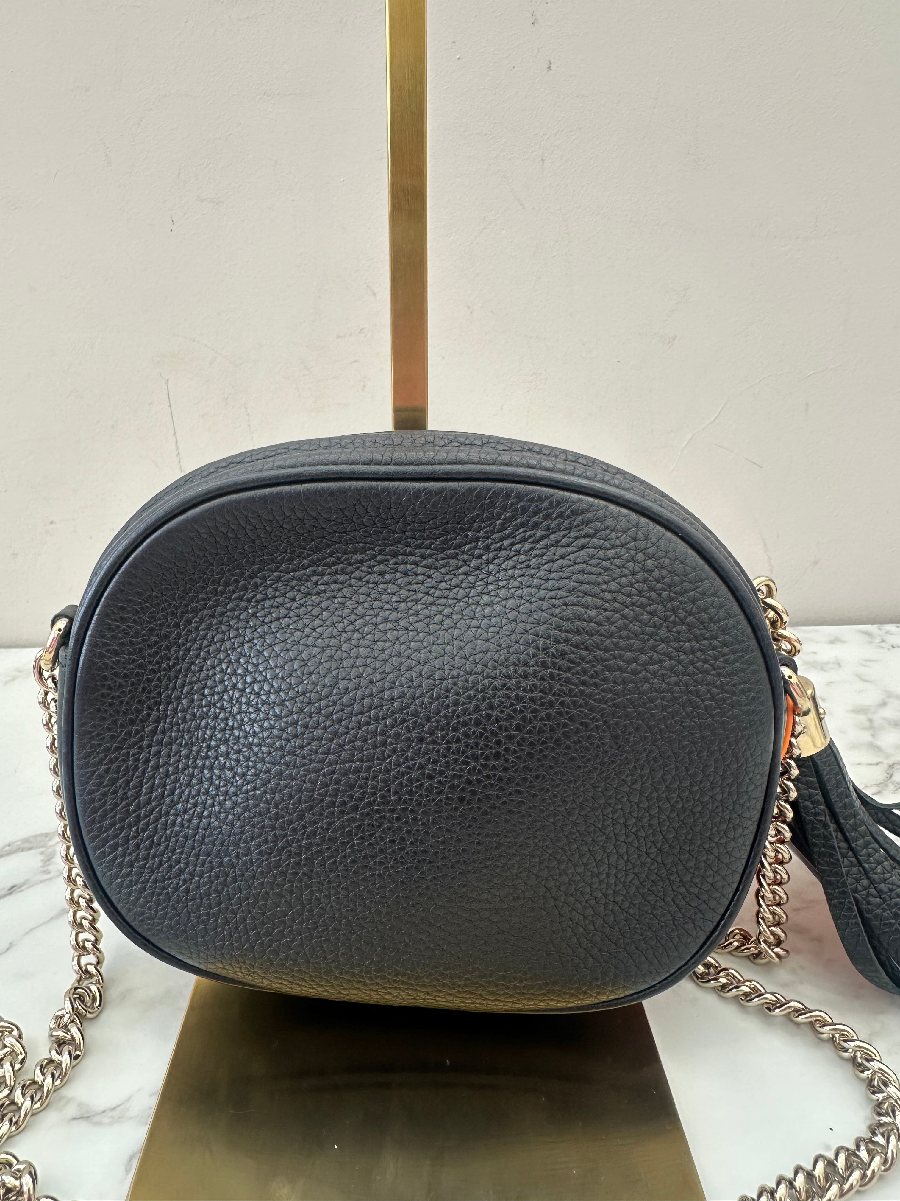 Gucci Black Leather Fringe