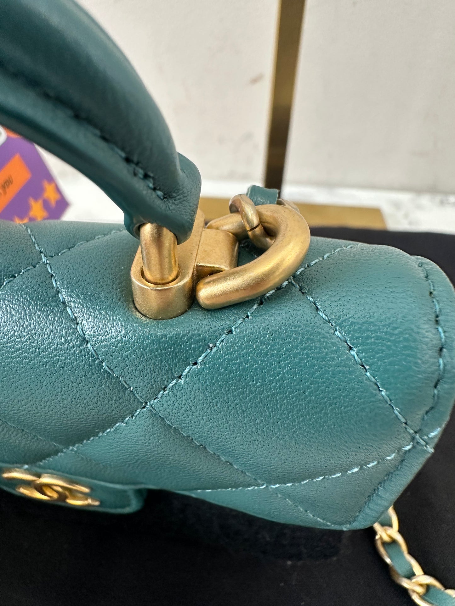 Chanel Green Lambskin