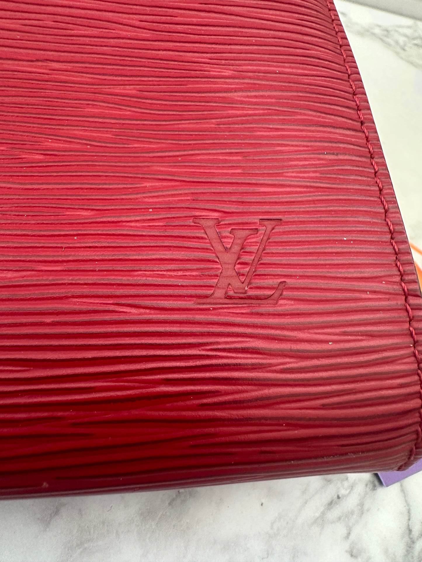 Louis Vuitton Pochette Red Epi