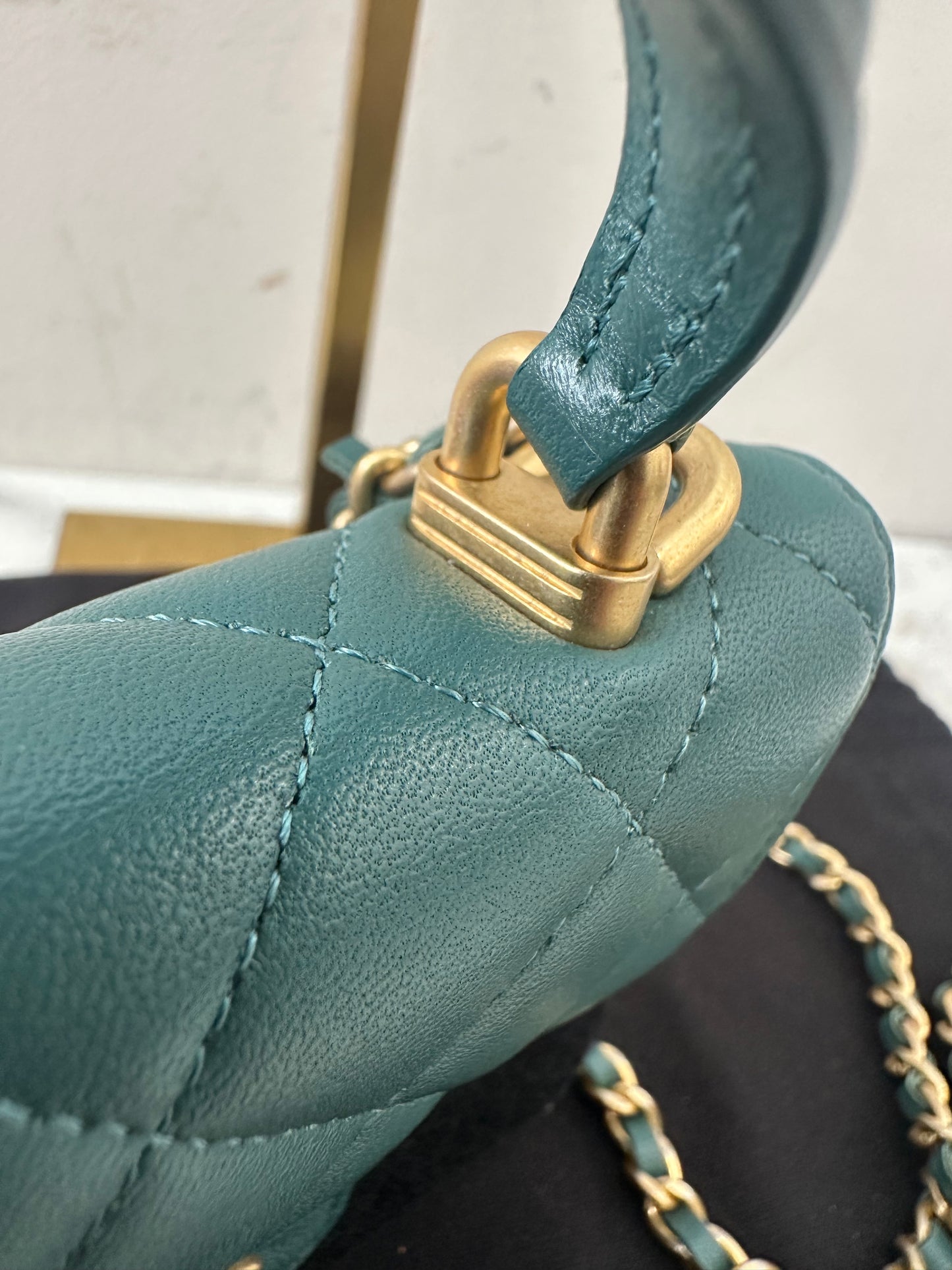Chanel Green Lambskin