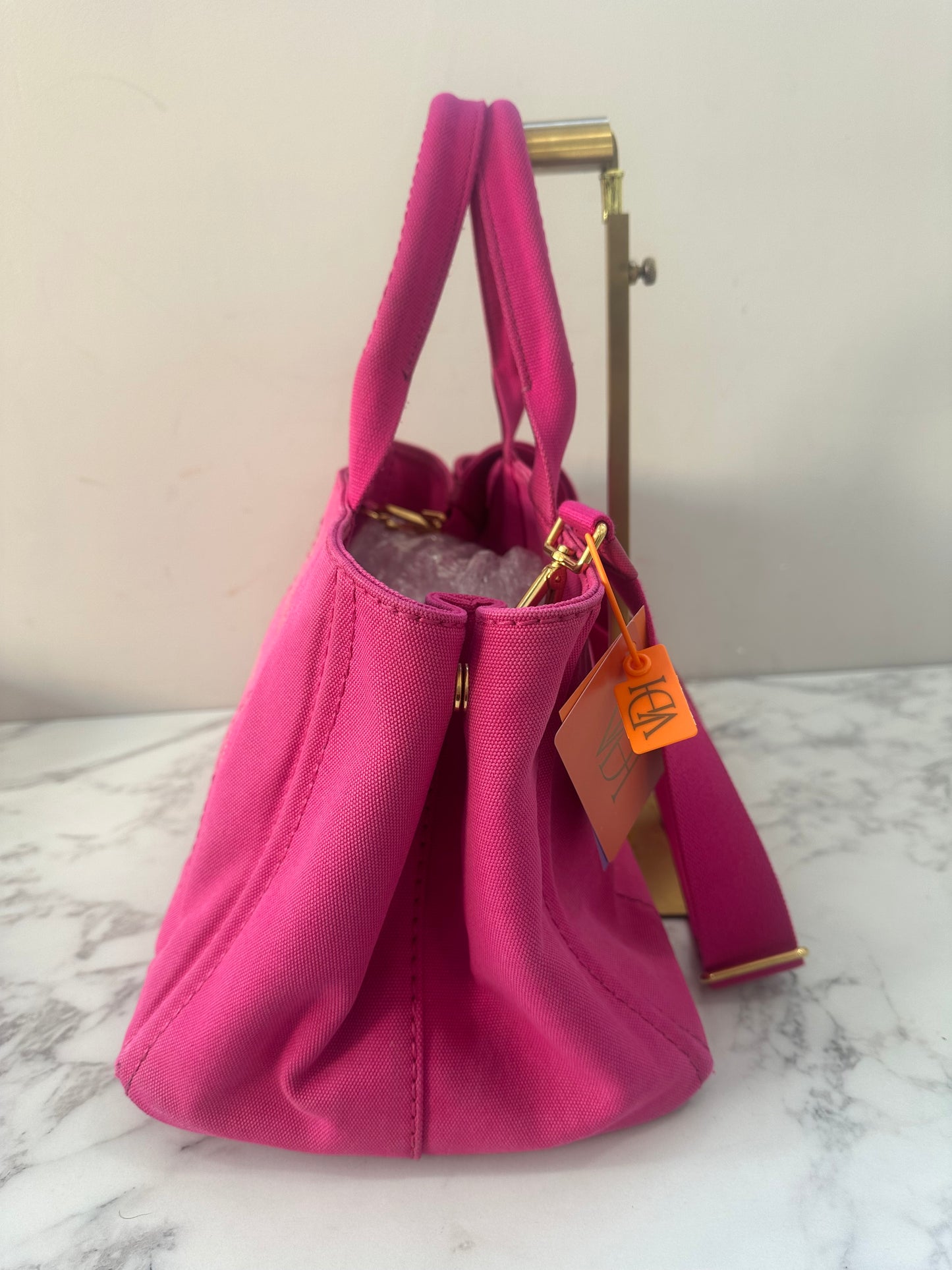 Prada Pink Denim Canapa