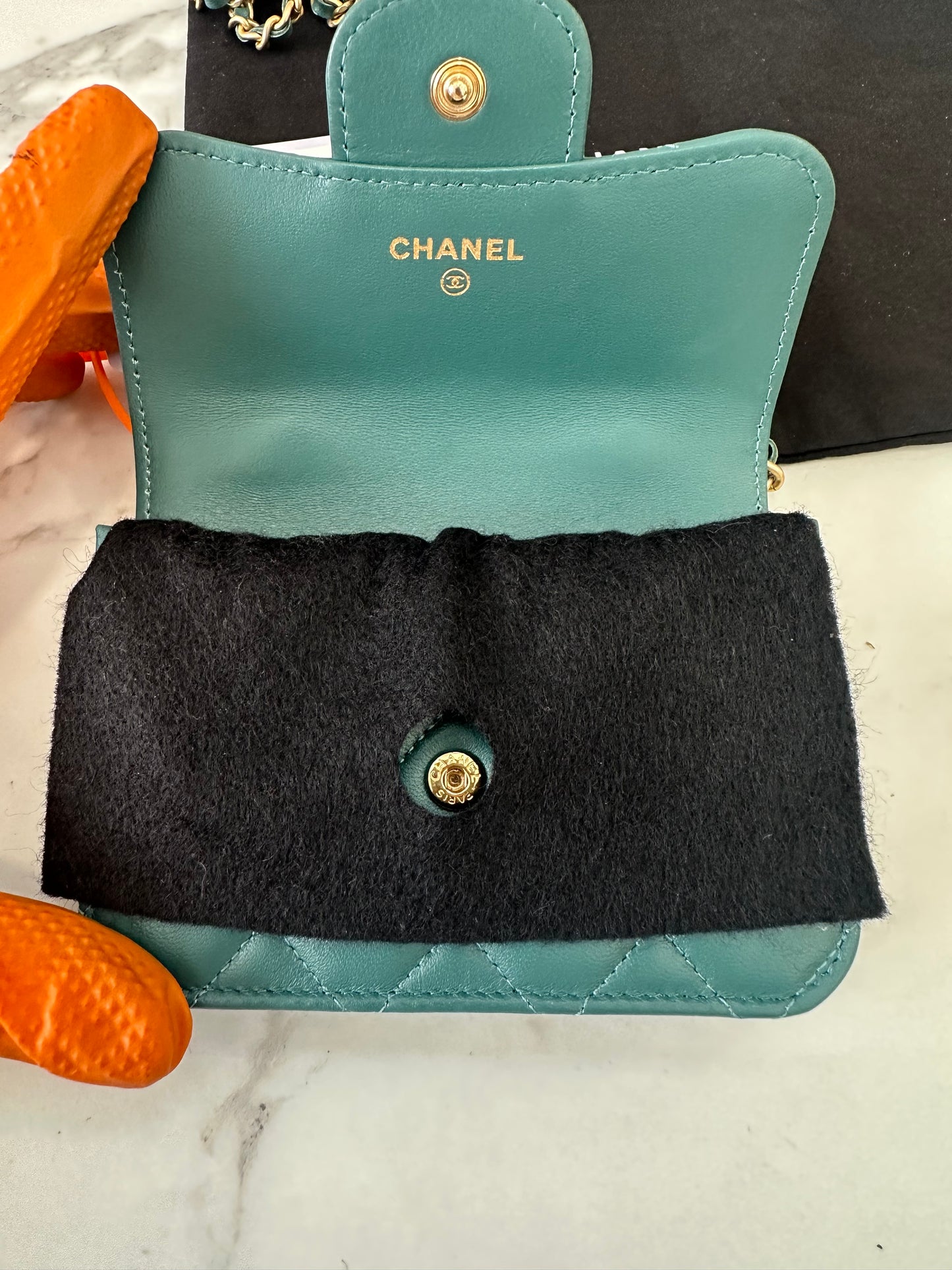 Chanel Green Lambskin