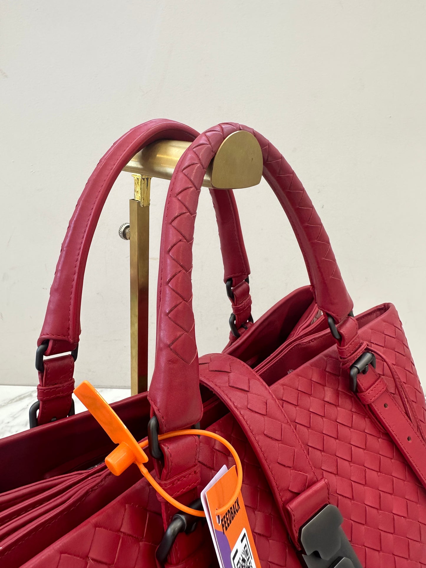 Bottega Veneta Red Intrecciato Roma