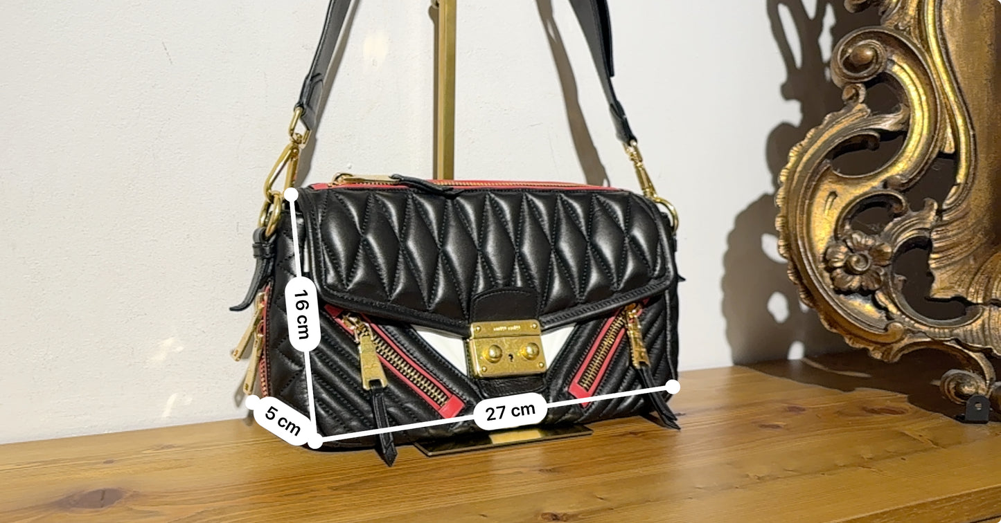 Miu Miu Matelasse Biker Clutch