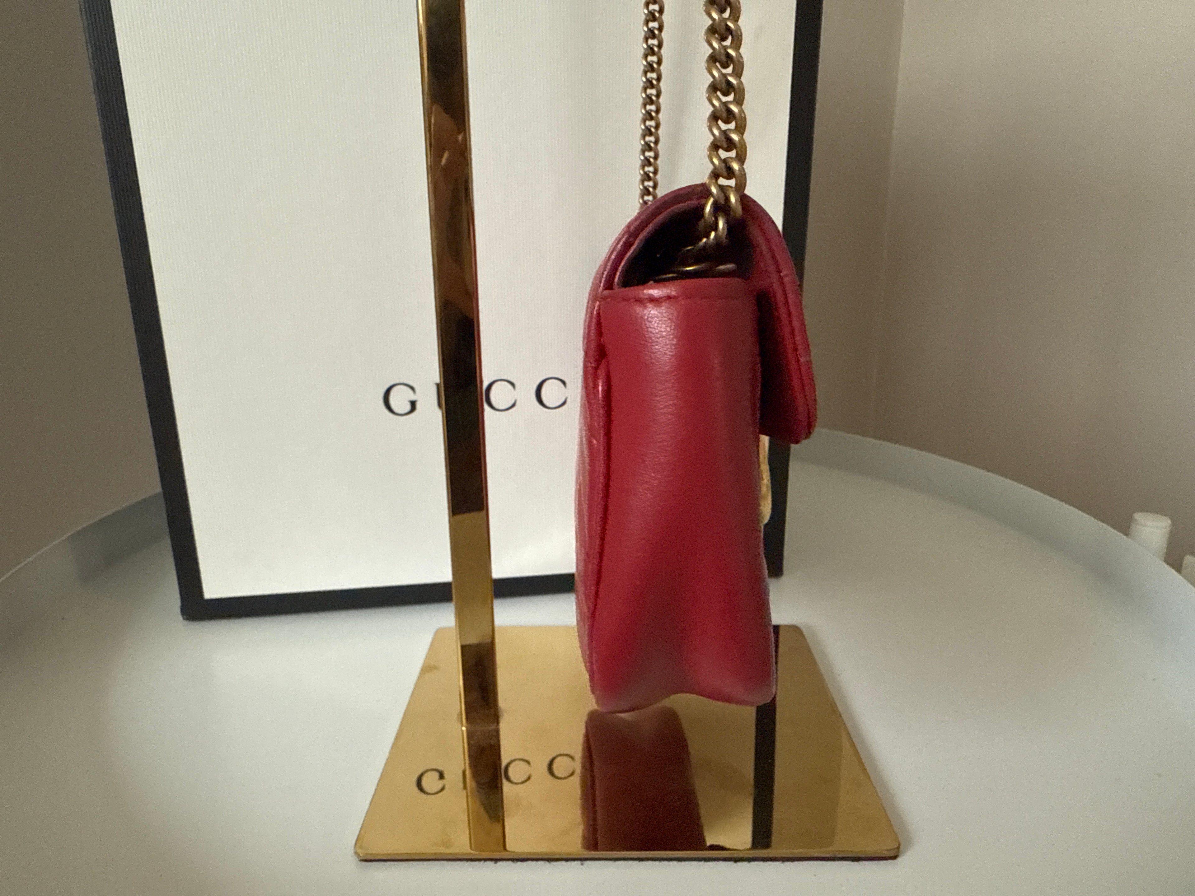 Gucci Mini Pochette Marmont Rossa