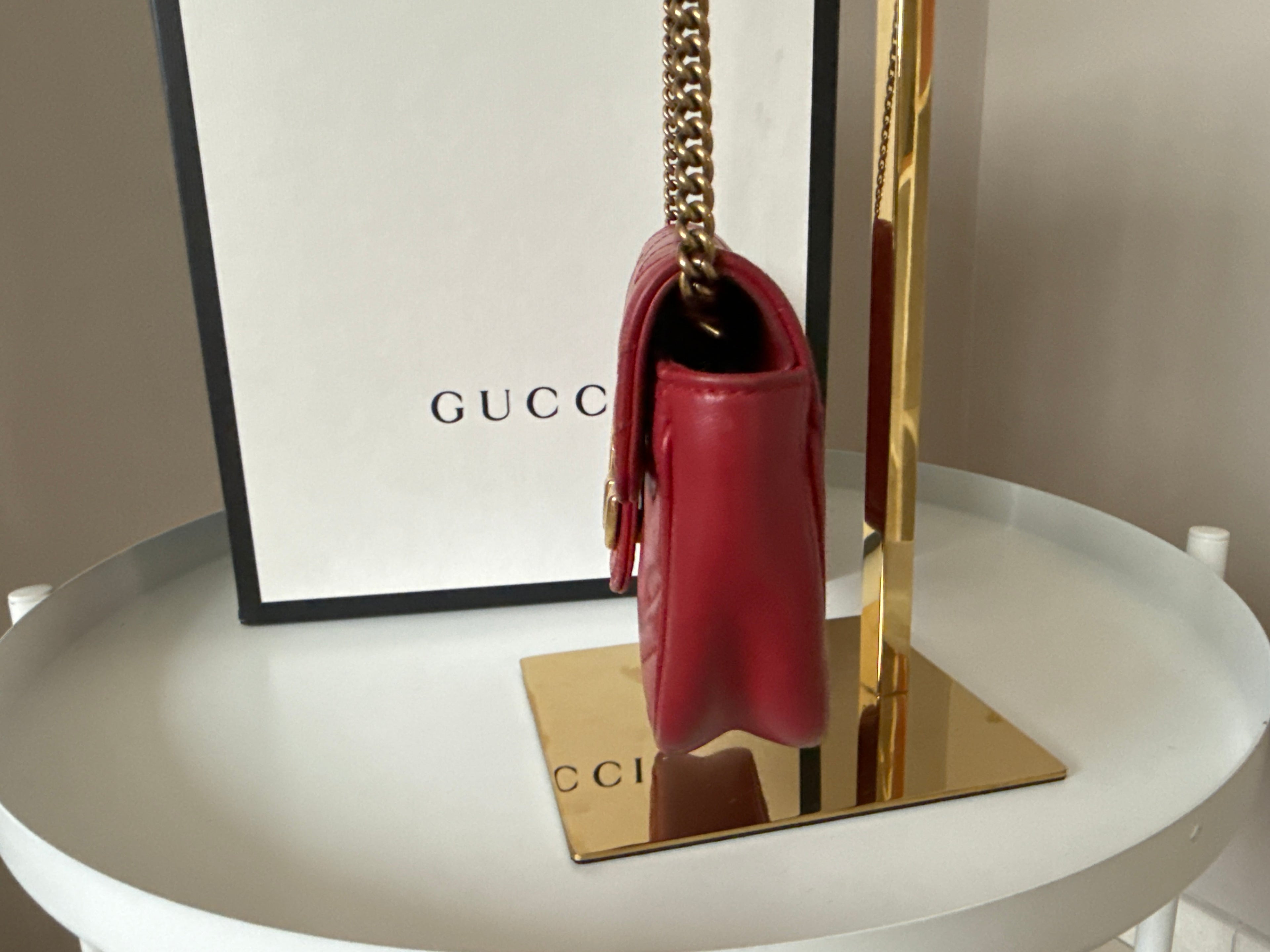 Gucci Mini Pochette Marmont Rossa