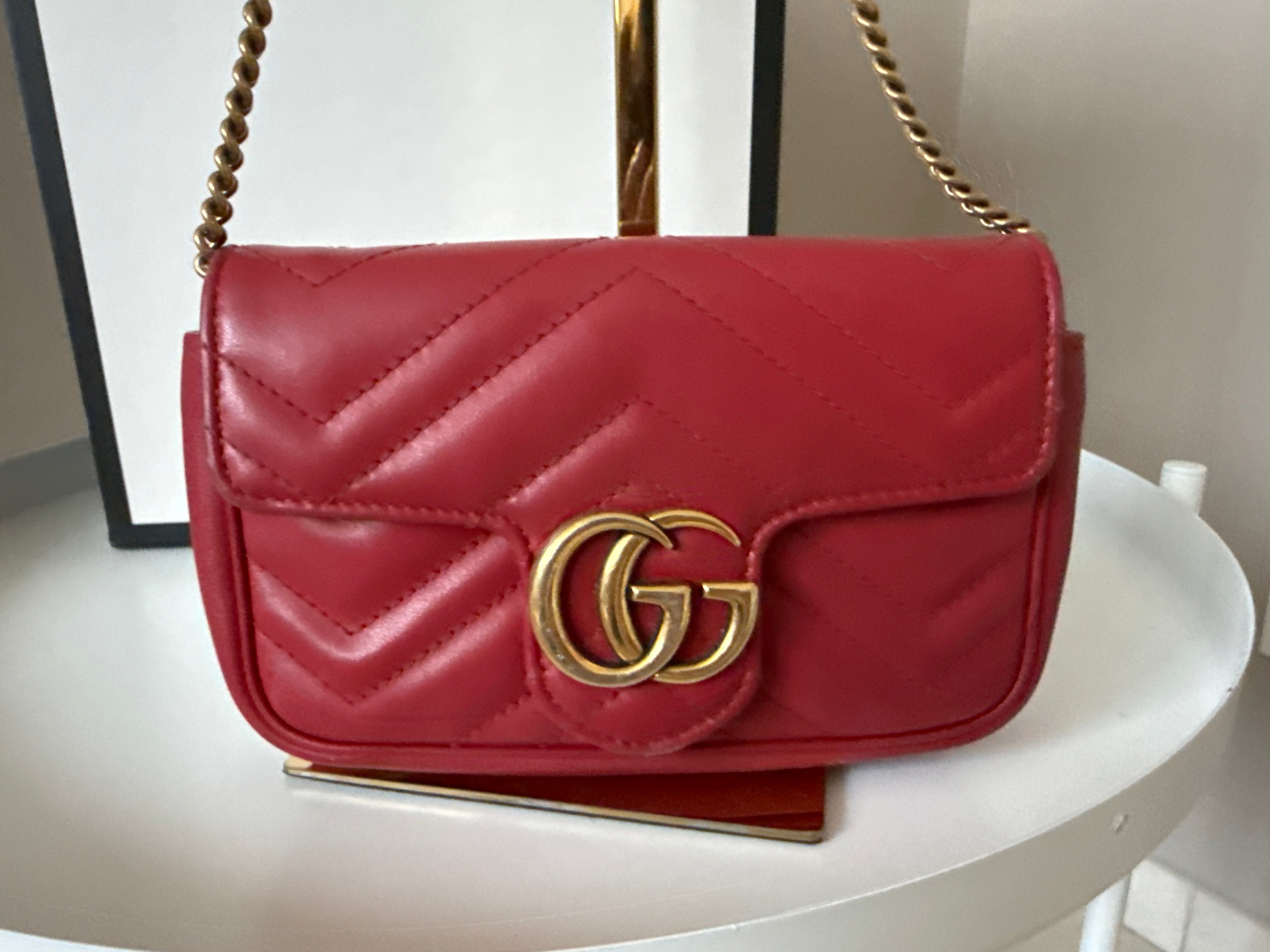 Gucci Mini Pochette Marmont Rossa