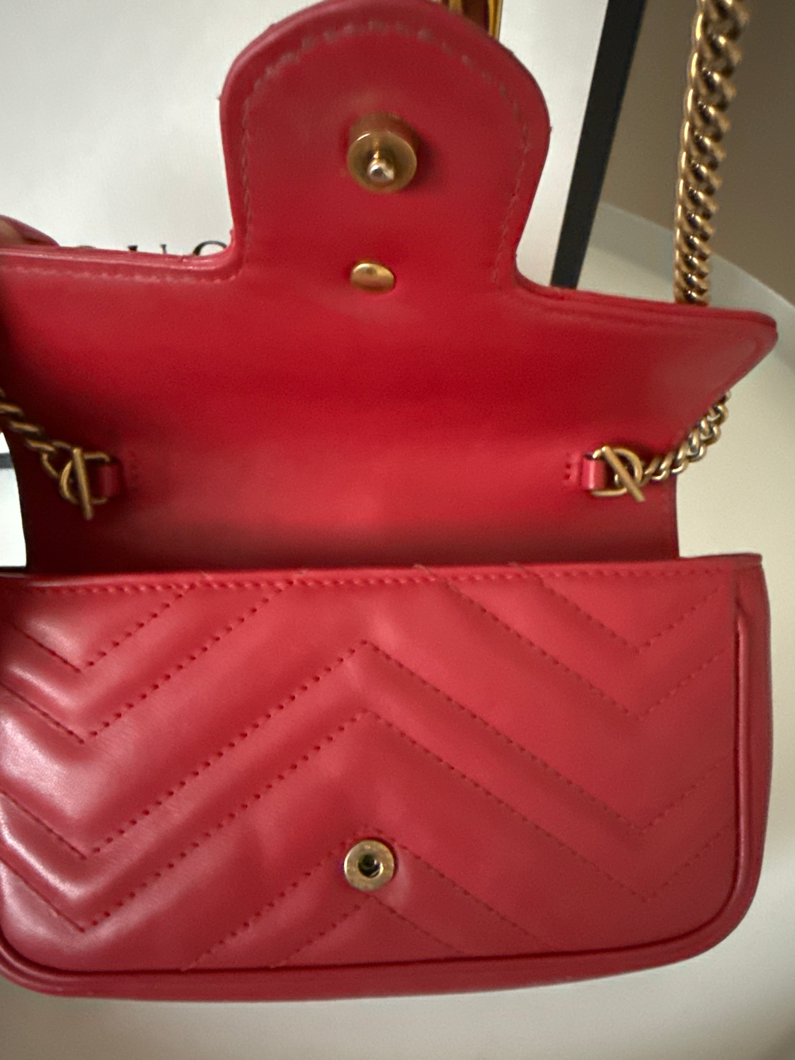 Gucci Mini Pochette Marmont Rossa