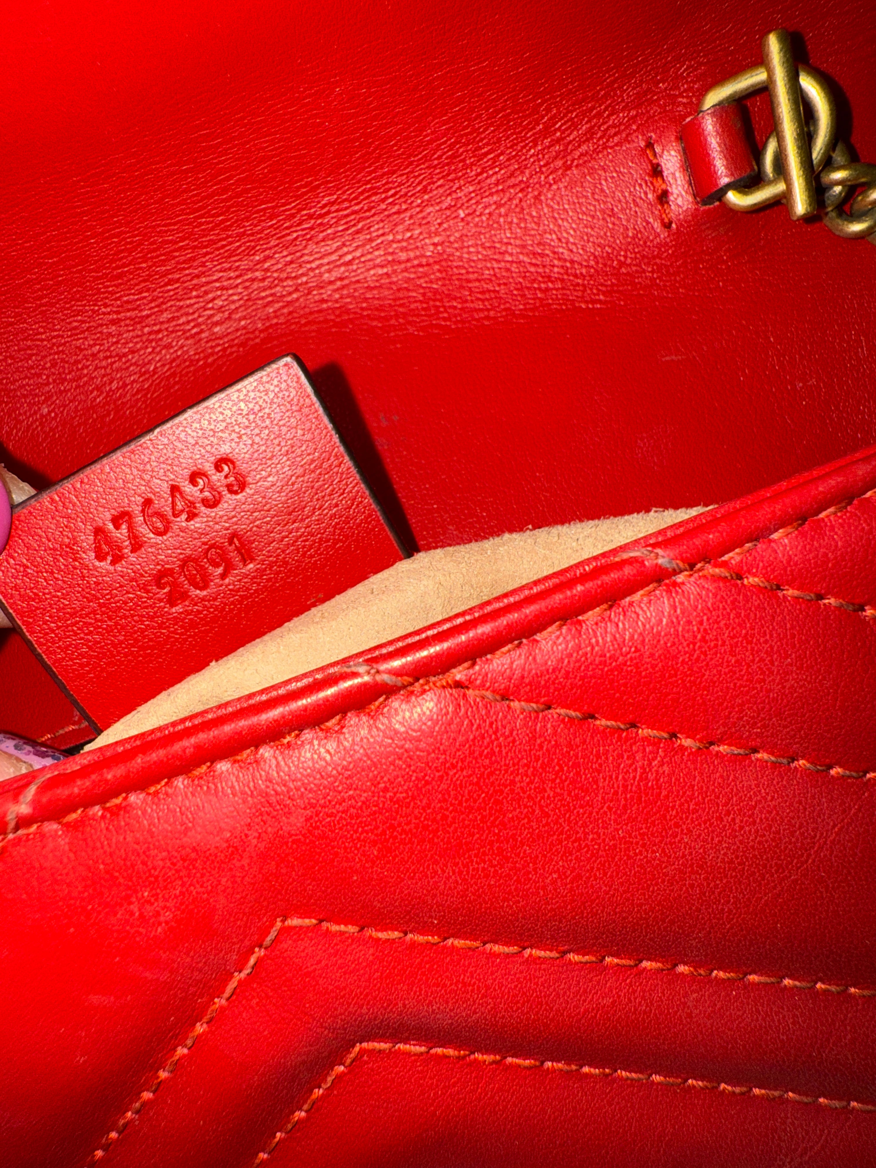 Gucci Mini Pochette Marmont Rossa