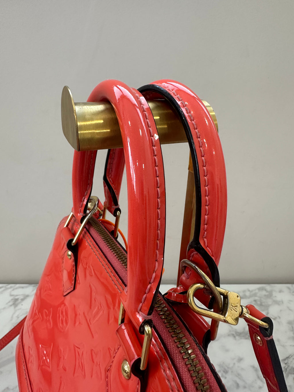 Louis Vuitton Alma BB Vernis Orange