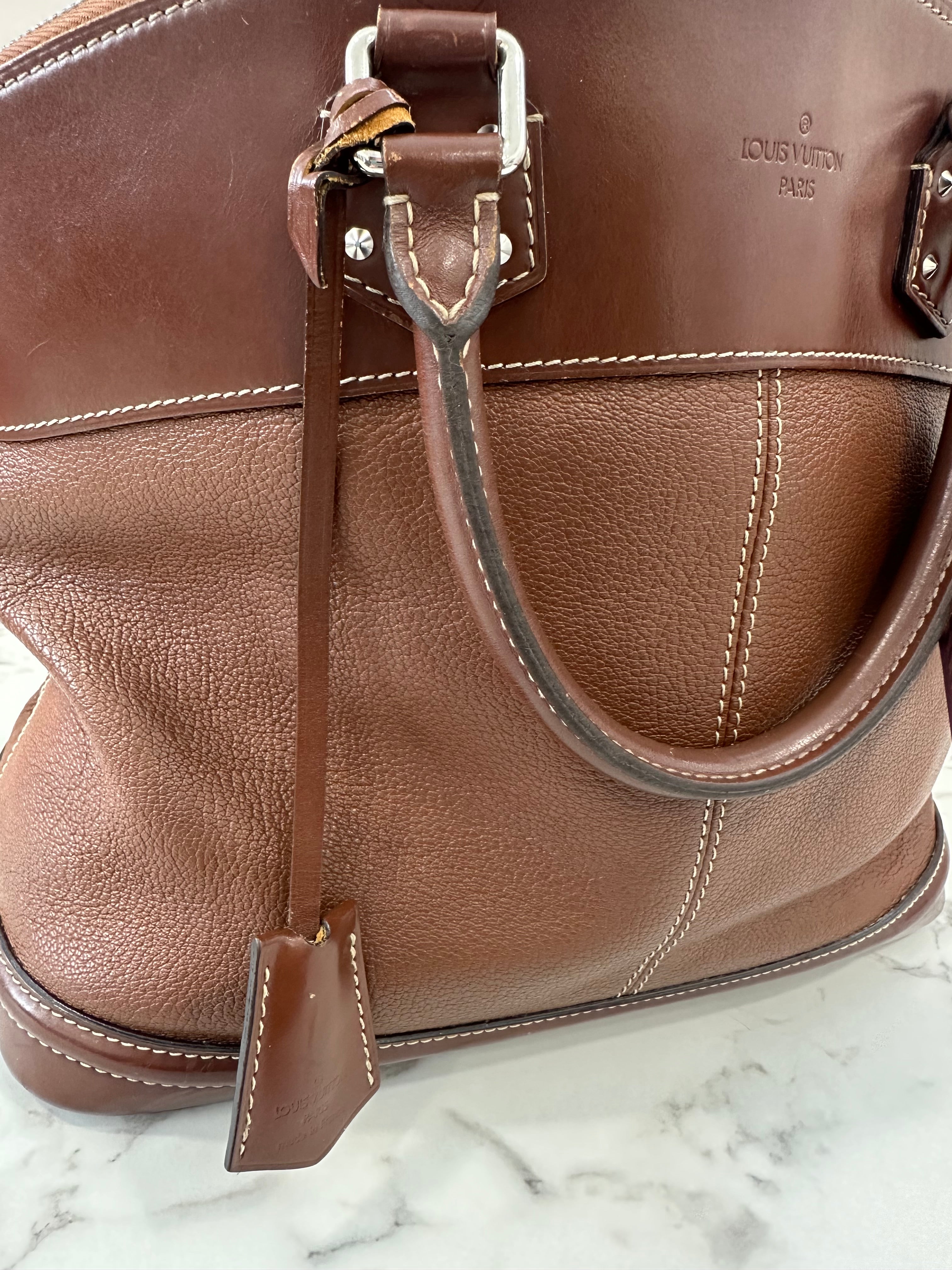 Louis Vuitton Brown Suhali Lockit MM