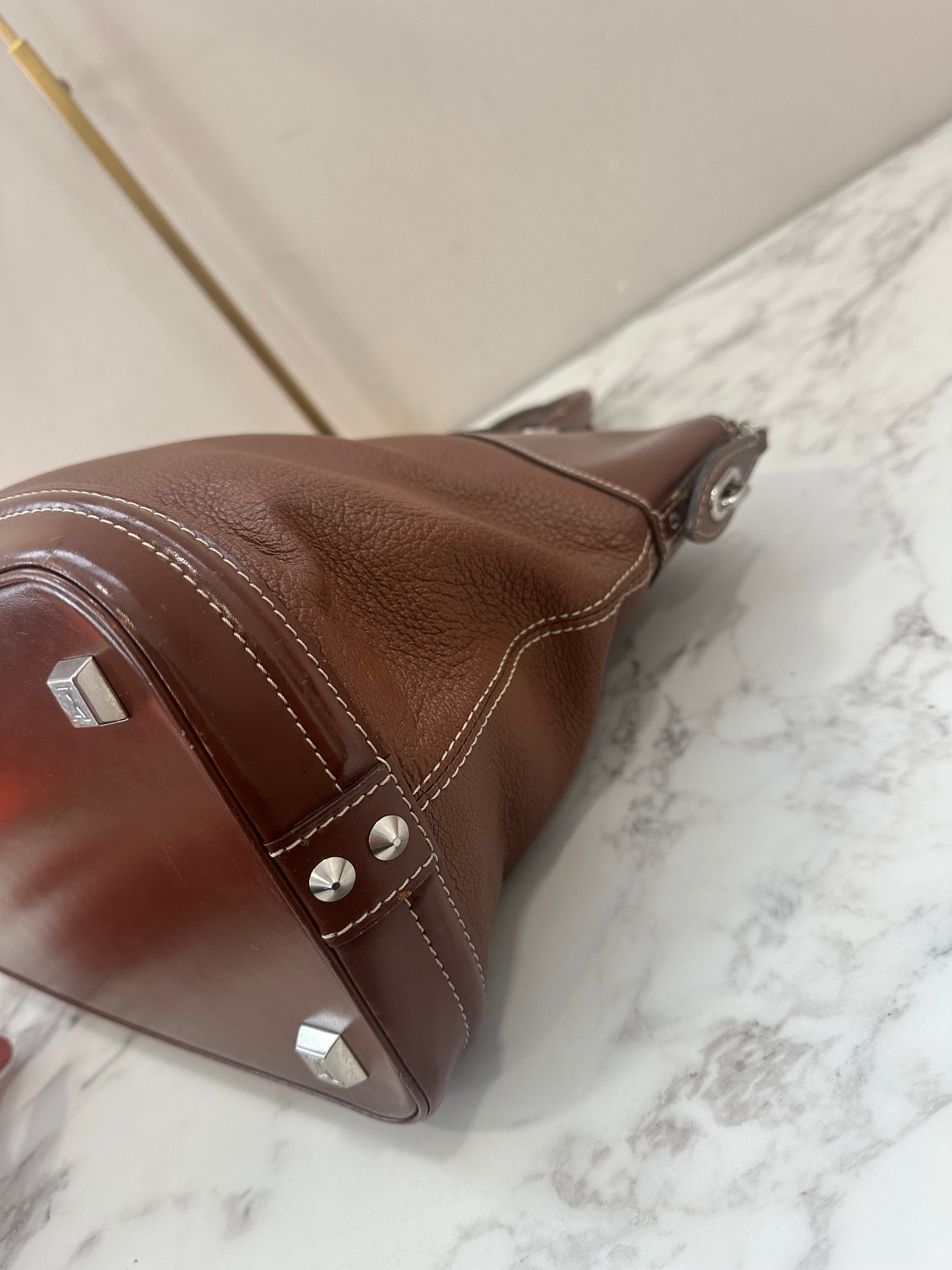 Louis Vuitton Brown Suhali Lockit MM