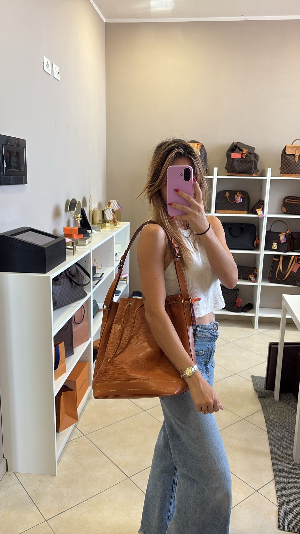 Louis Vuitton Noé Epi Brown