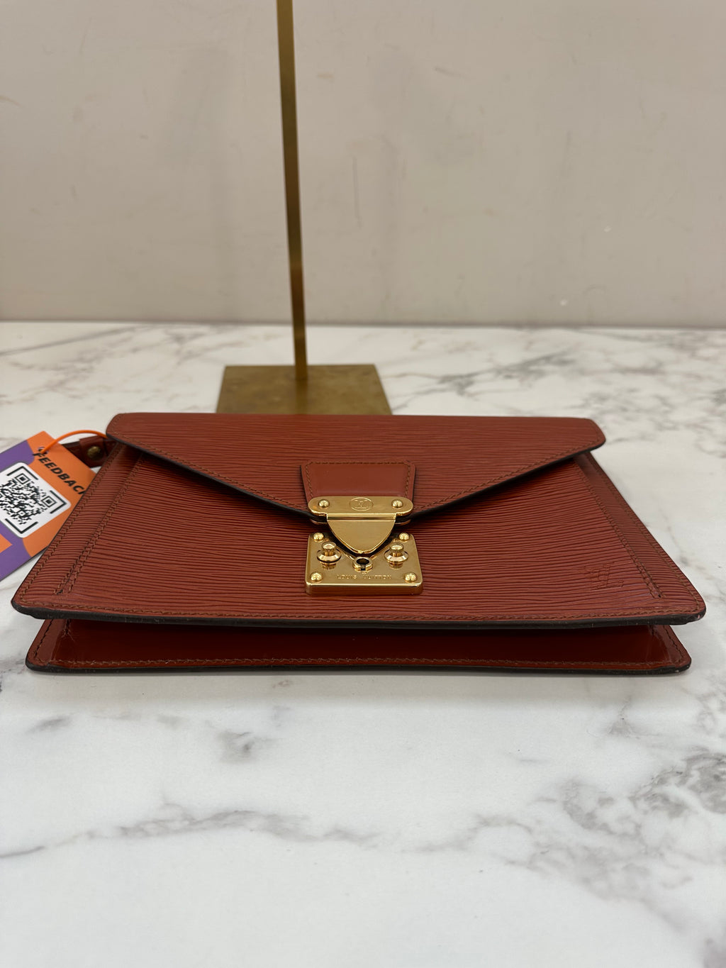 Louis Vuitton Brown Epi Pochette Sellier Dragonne